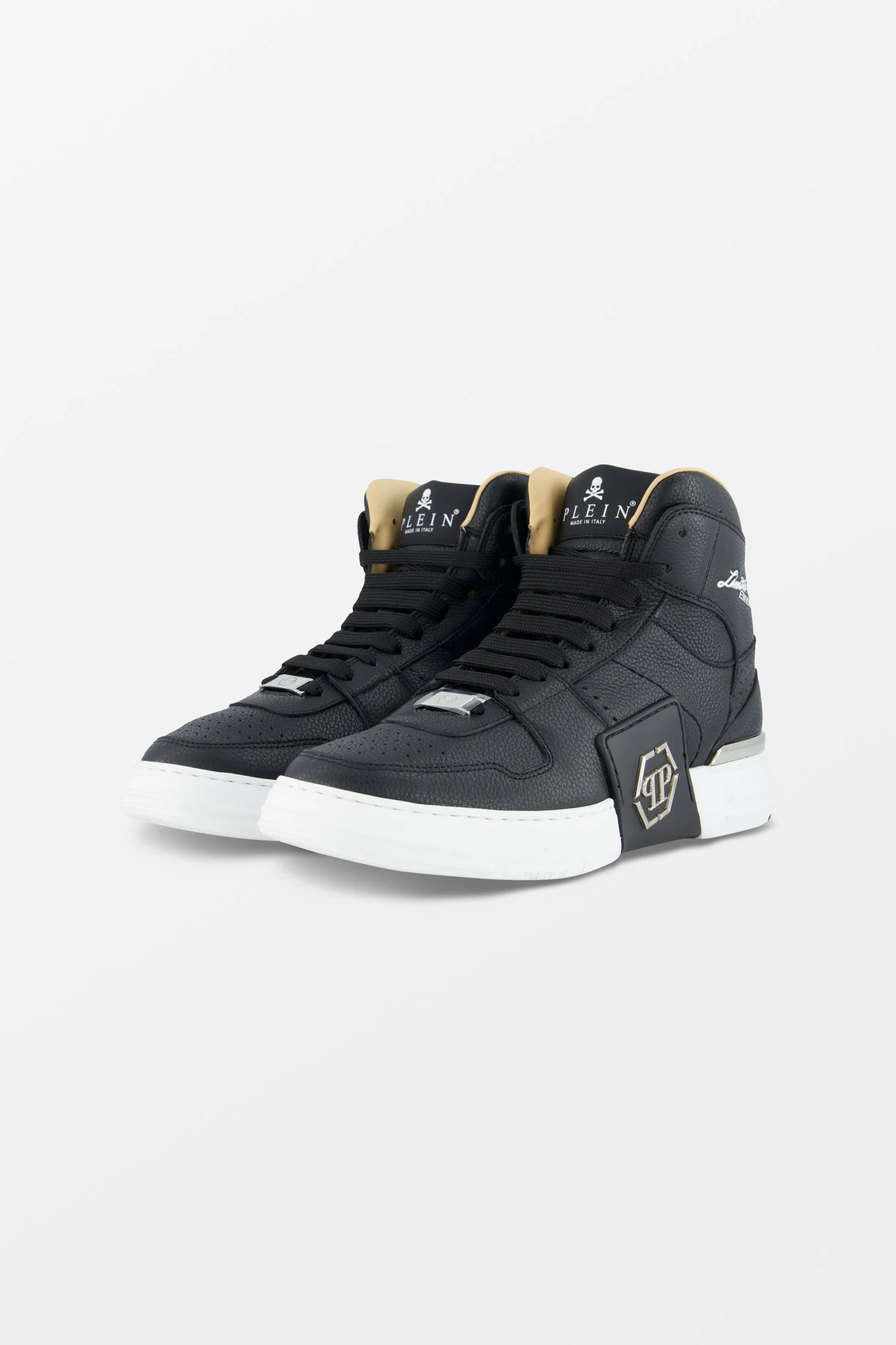 Philipp Plein Black Hi-Top Hexagon Sneakers - Image 2
