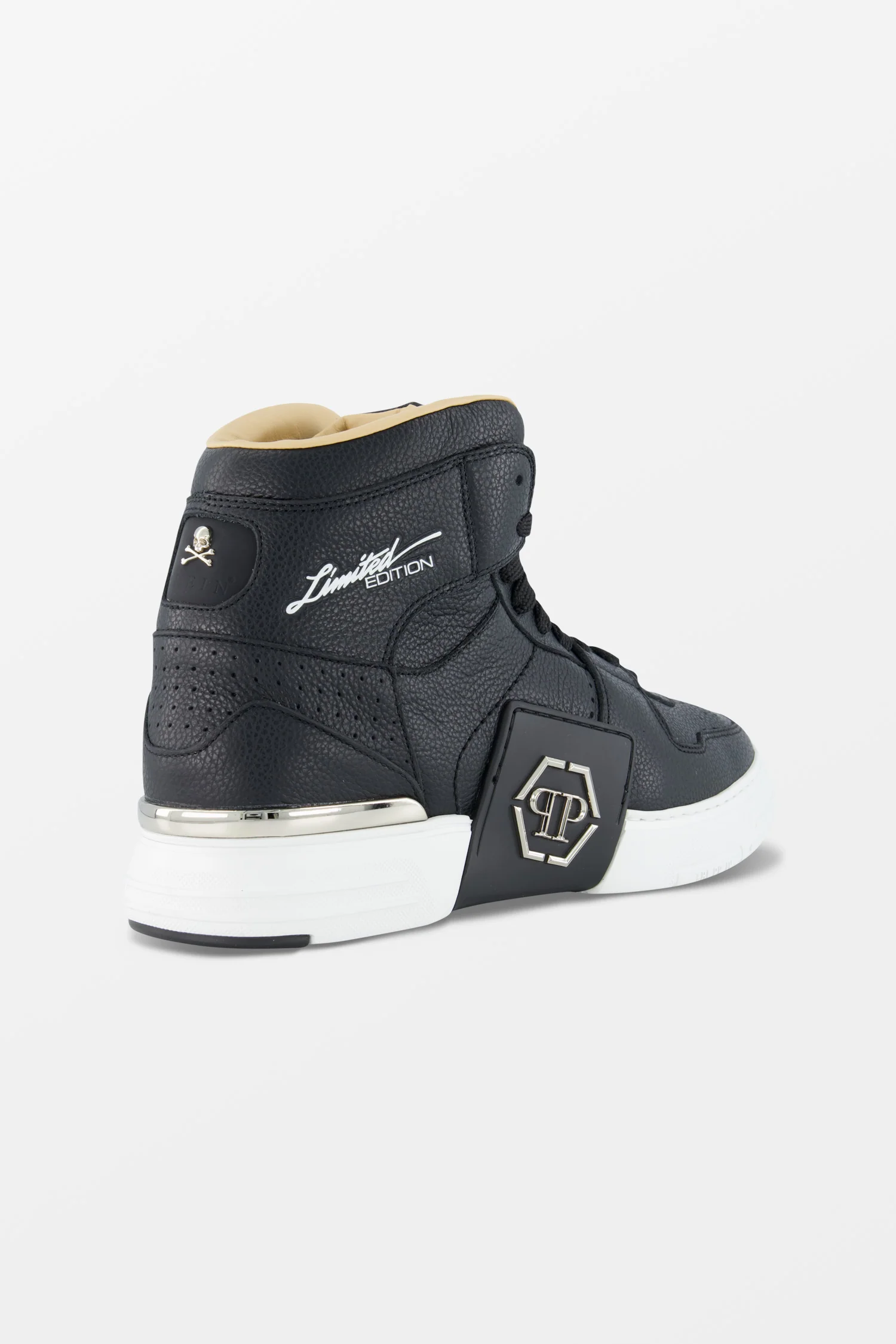 Philipp Plein Black Hi-Top Hexagon Sneakers - Image 3