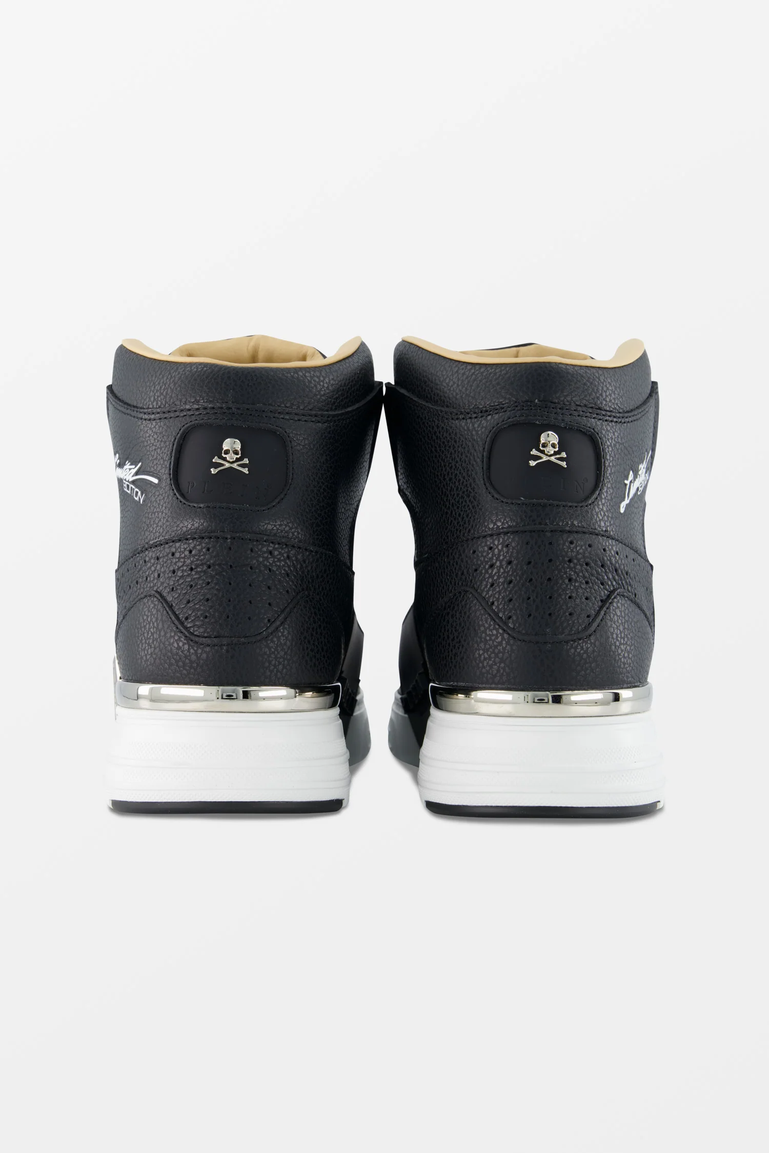 Philipp Plein Black Hi-Top Hexagon Sneakers - Image 4