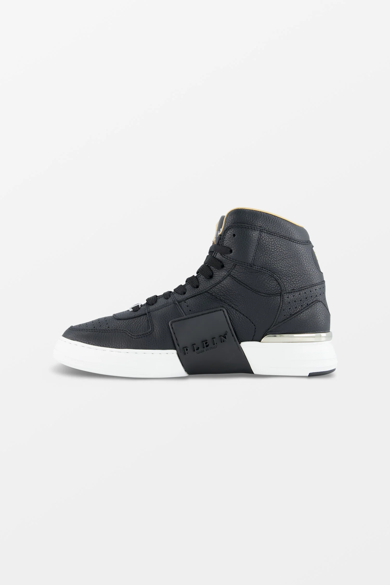 Philipp Plein Black Hi-Top Hexagon Sneakers - Image 6