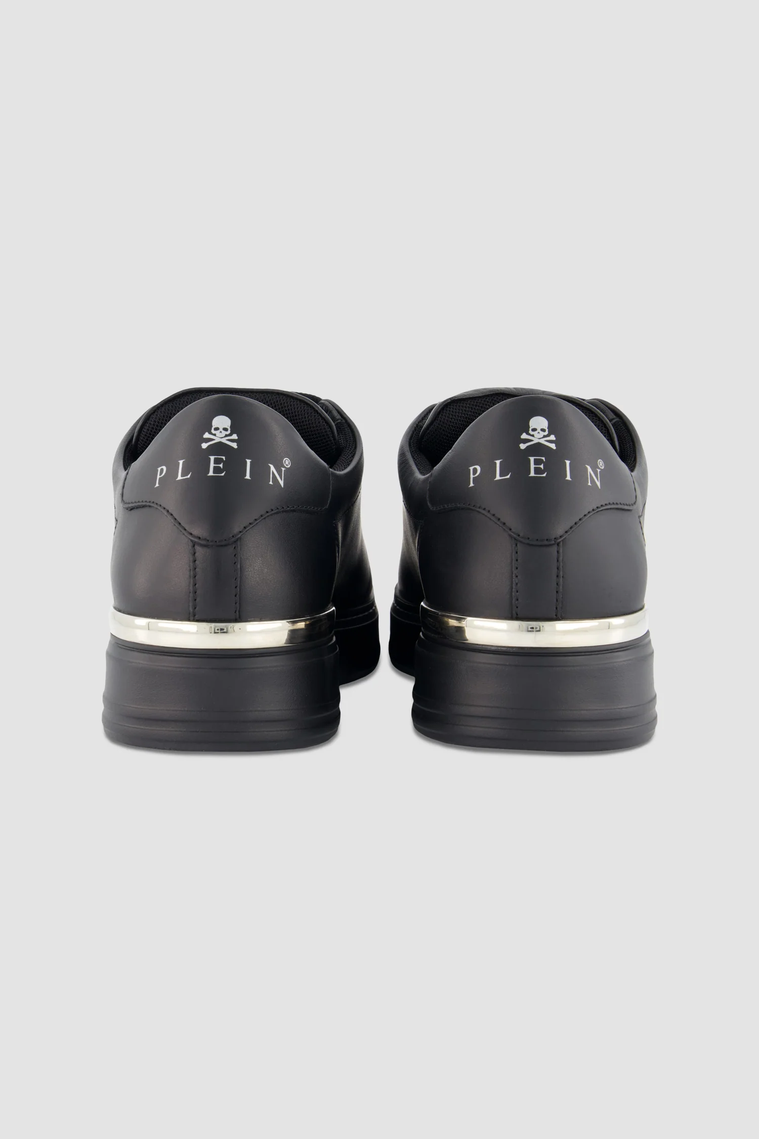 Philipp Plein Black Leather Lo-Top Hexagon Sneakers - Image 3