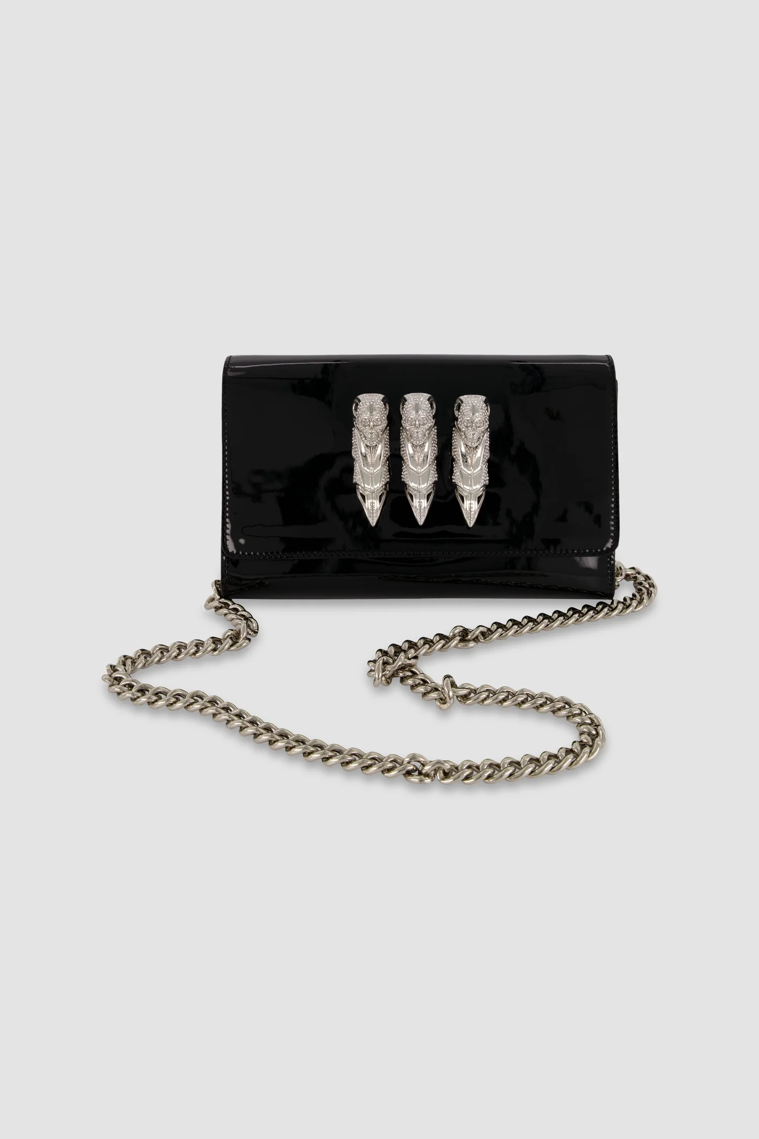 Philipp Plein Black Leather Patent Shoulder Bag - Image 2