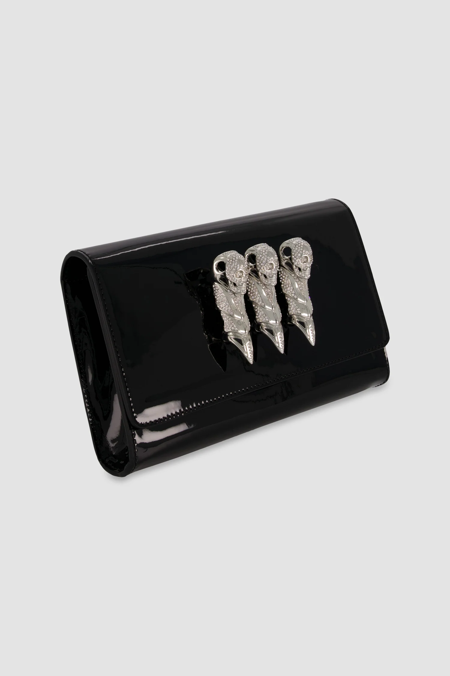 Philipp Plein Black Leather Patent Shoulder Bag - Image 3