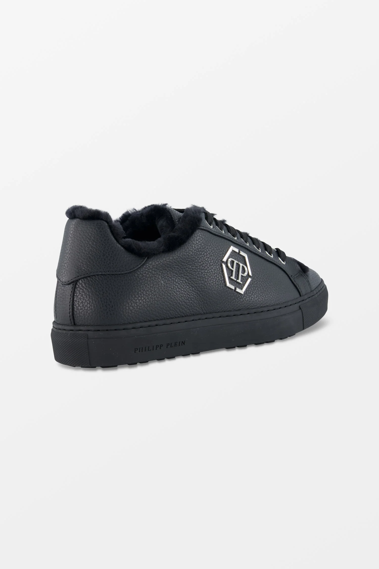Philipp Plein Black Lo-Top Hexagon Sneakers - Image 3