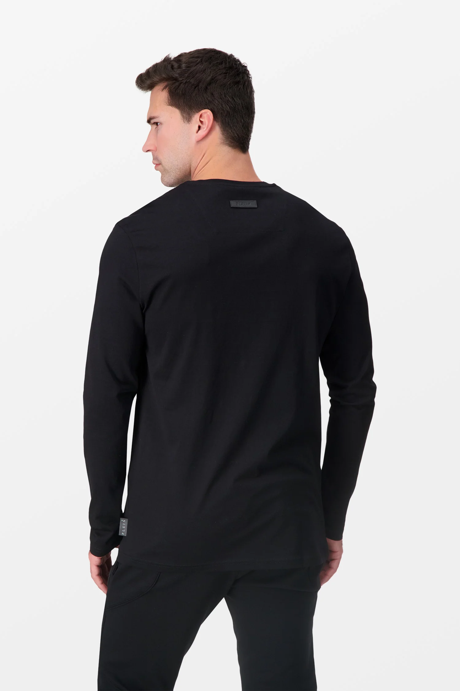 Philipp Plein Black Long Sleeve Iconic Plein T-Shirt - Image 5