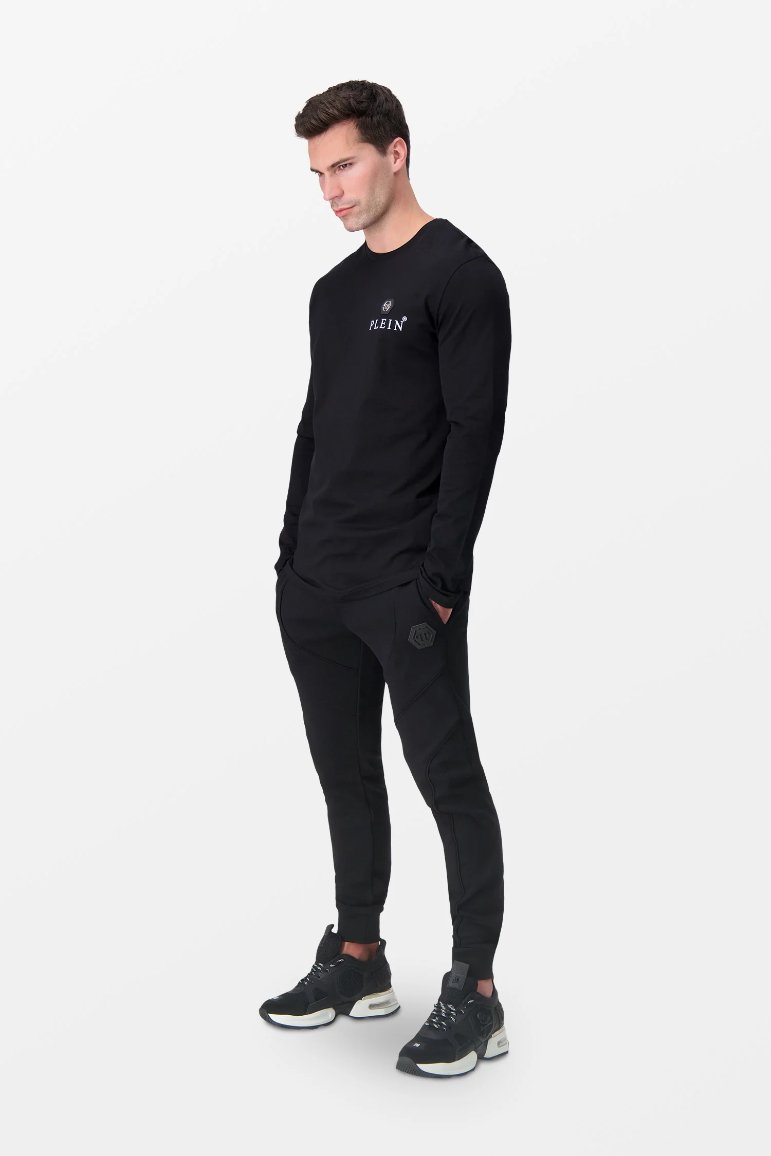 Philipp Plein Black Long Sleeve Iconic Plein T-Shirt - Image 6