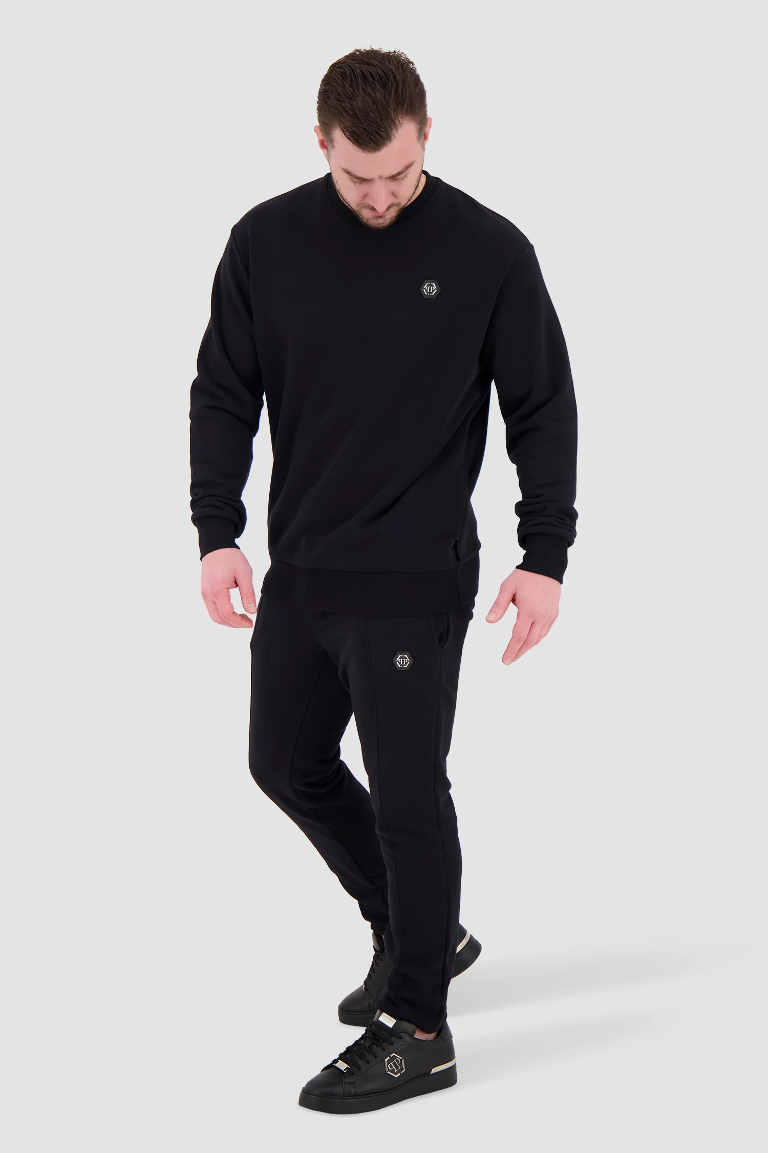 Philipp Plein Black LS Hexagon Sweatshirt - Image 3