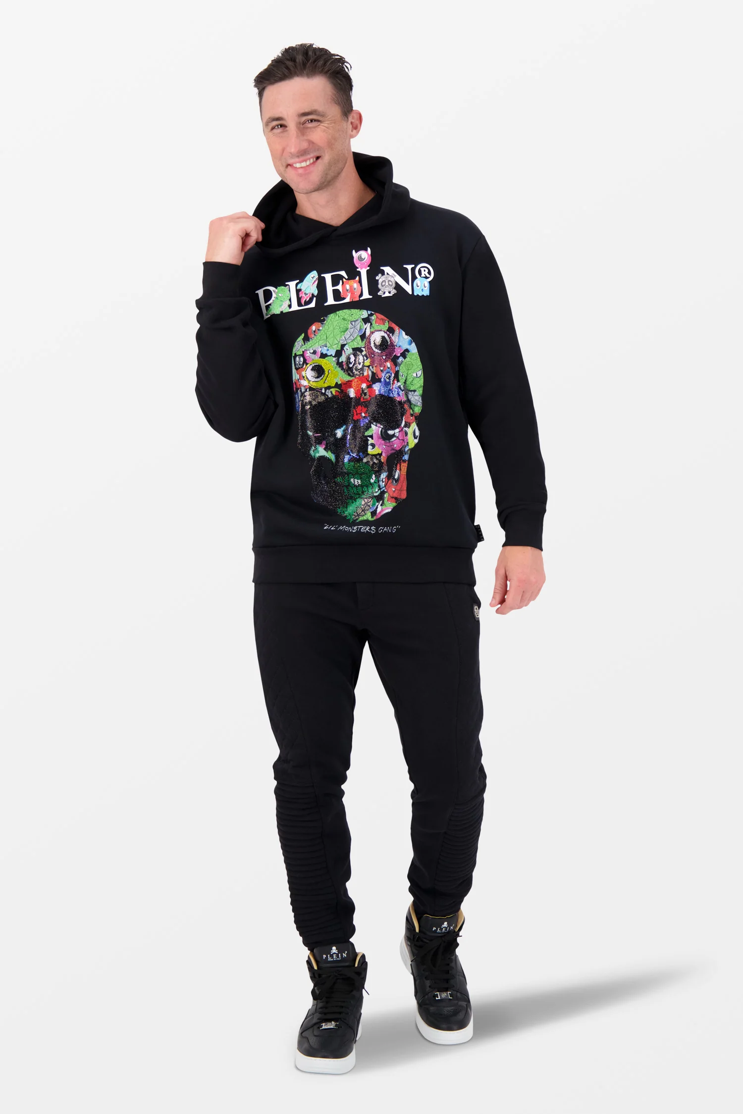 Philipp Plein Black Monsters Hoodie - Image 2