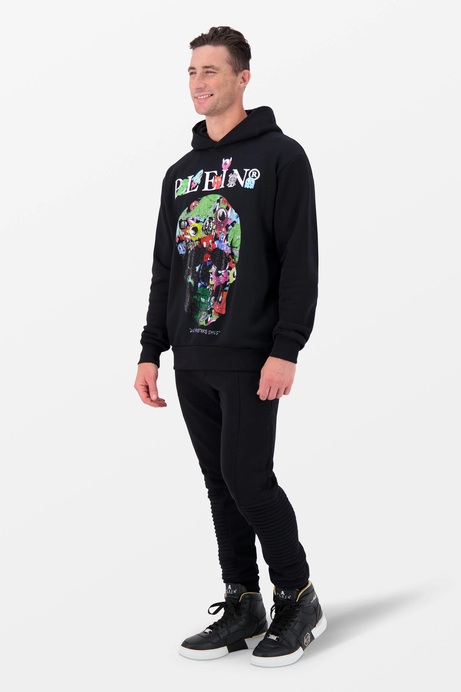 Philipp Plein Black Monsters Hoodie - Image 3