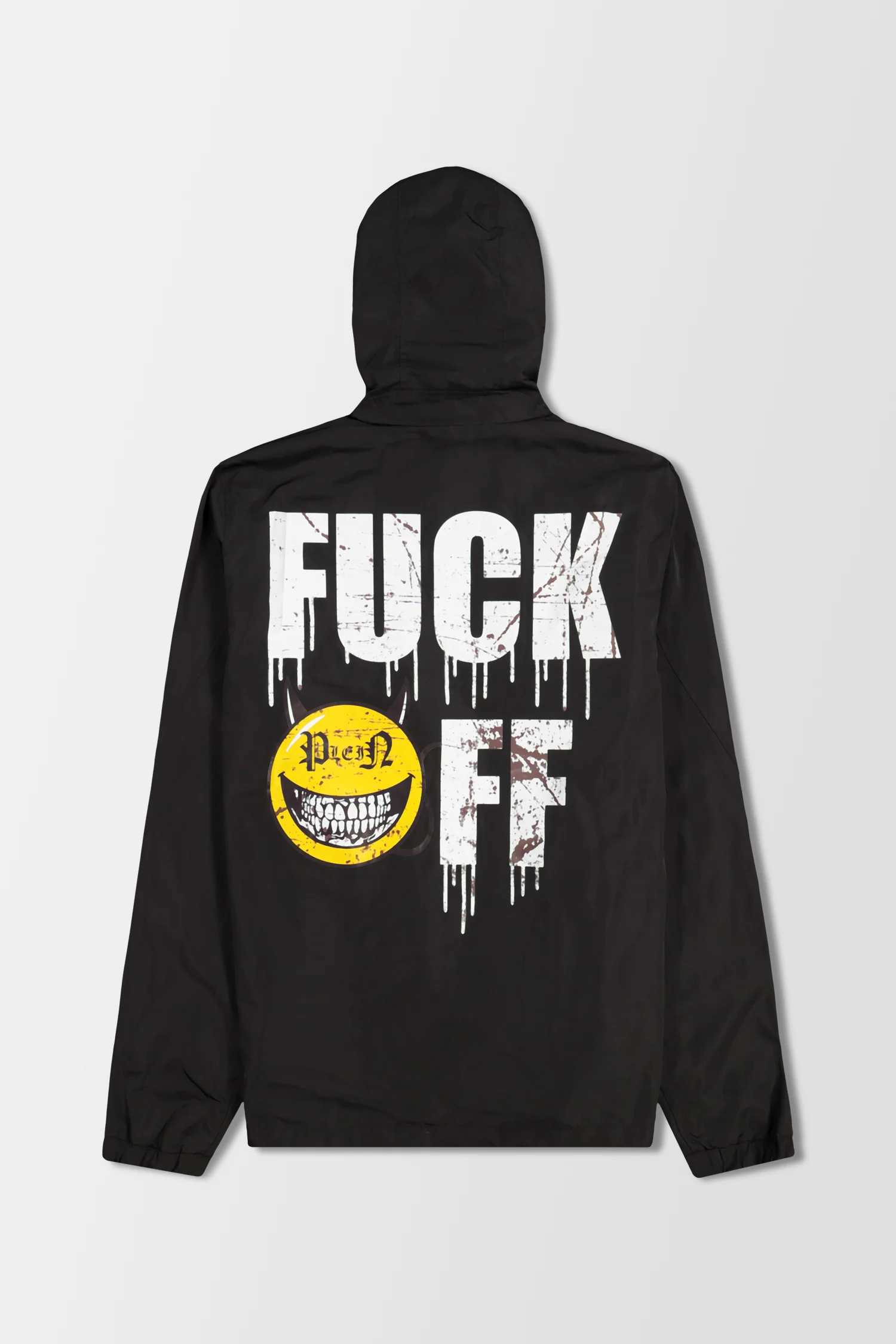 Philipp Plein Black Nylon F OFF Print Jacket - Image 2