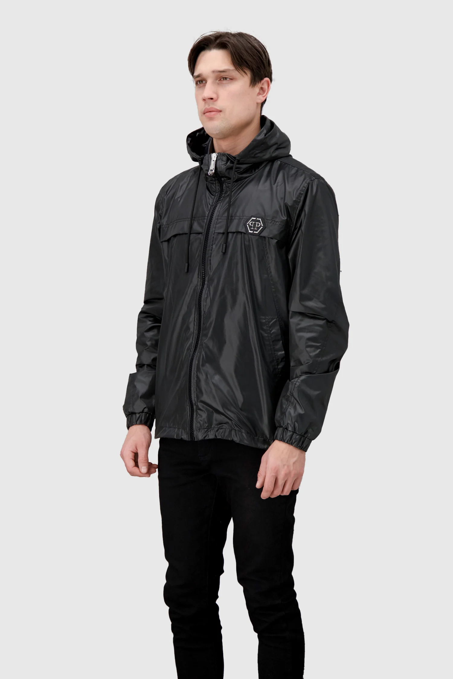 Philipp Plein Black Nylon Plein Star Jacket - Image 5