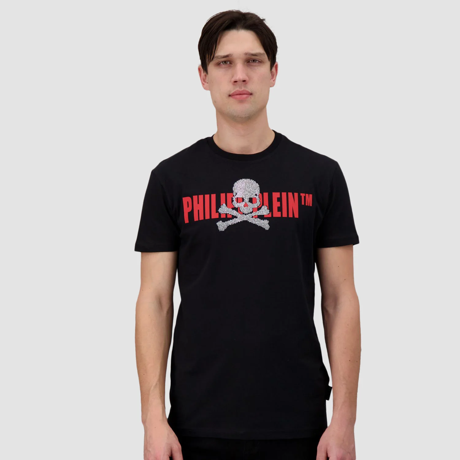 Philipp Plein Black/Red Round Neck SS Skull Strass T-Shirt - Image 6
