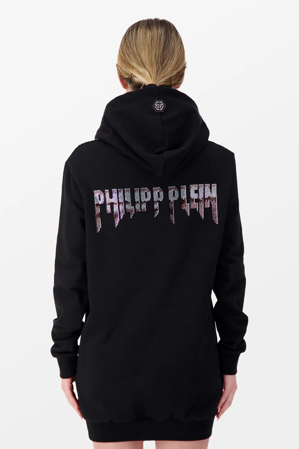 Philipp Plein Black Rock B Dress Hoodie - Image 4