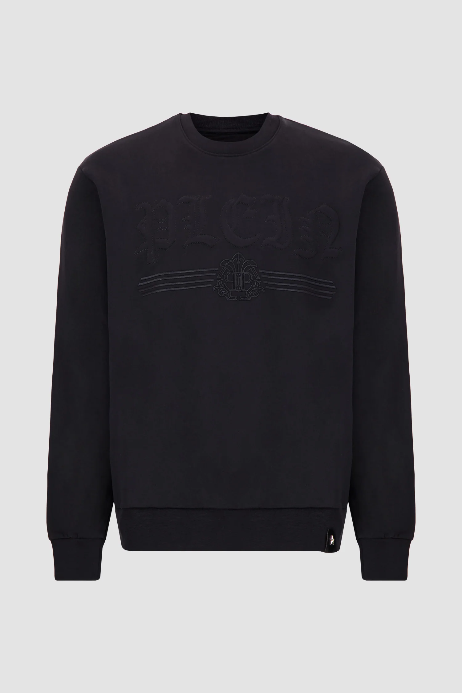 Philipp Plein Black Round Neck Gothic Plein Sweatshirt - Image 2
