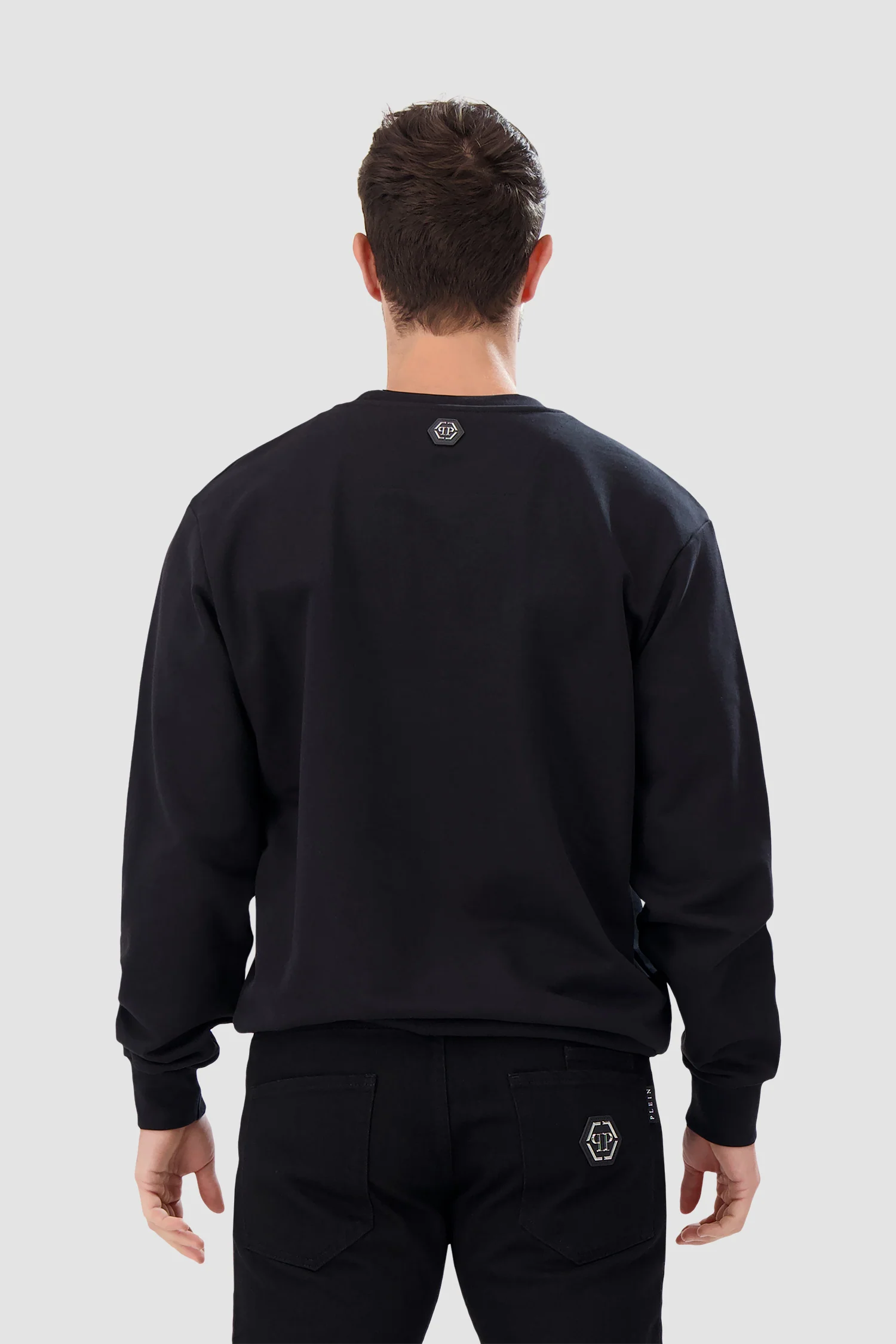 Philipp Plein Black Round Neck Gothic Plein Sweatshirt - Image 5
