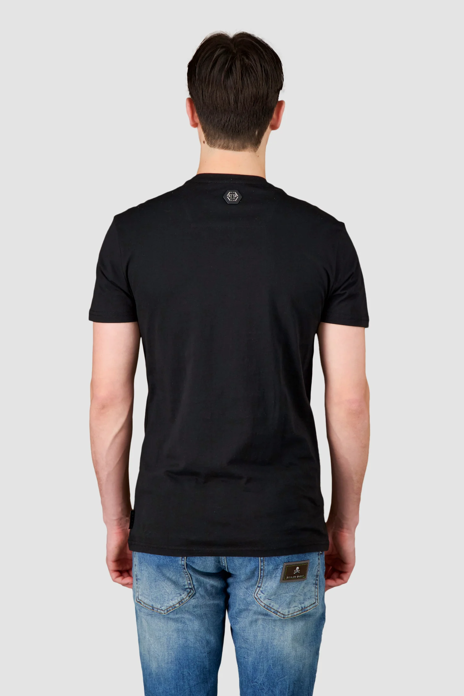 Philipp Plein Black Round Neck LS Skull Strass T-Shirt - Image 5