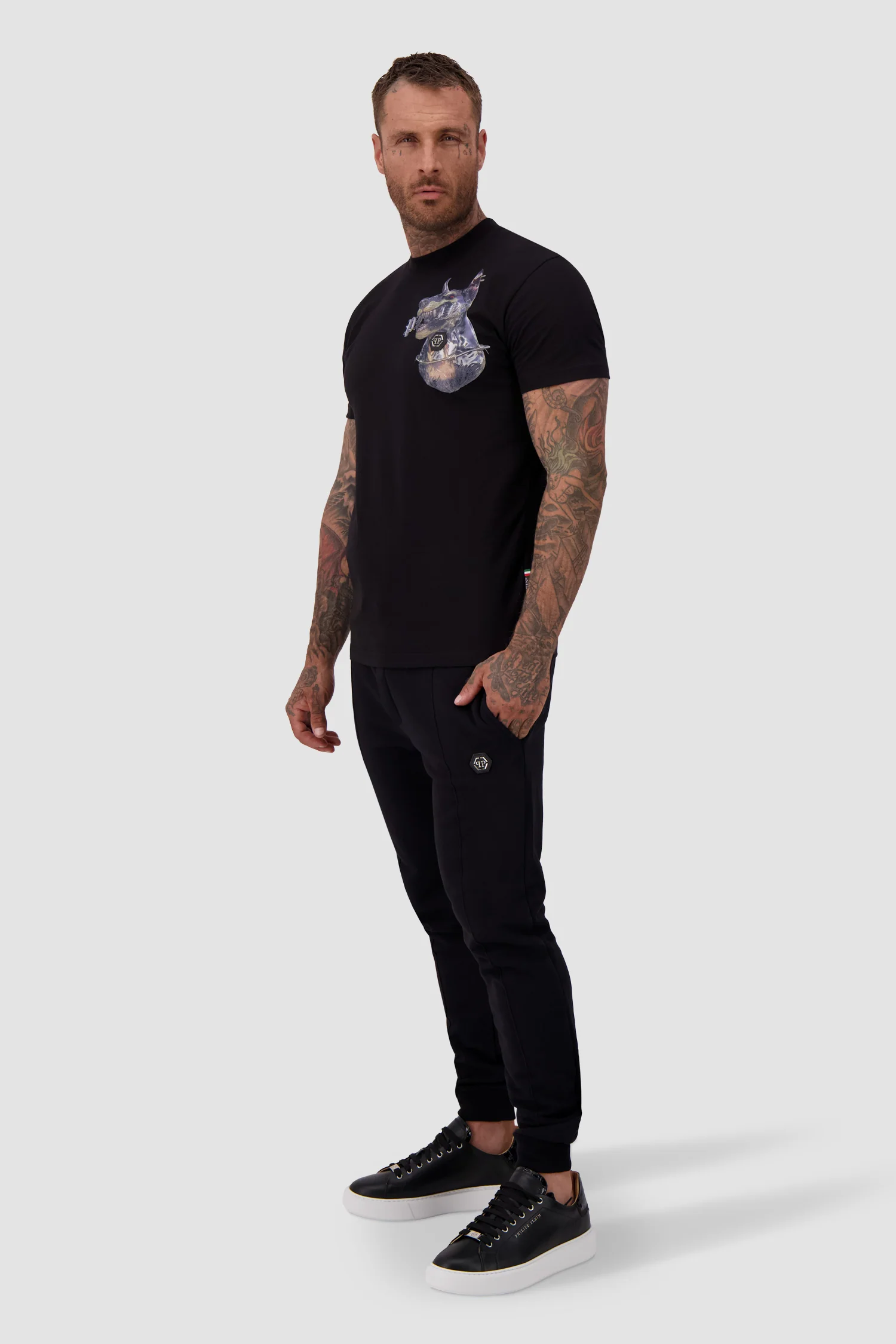 Philipp Plein Black Round Neck SS Dog T-Shirt - Image 3