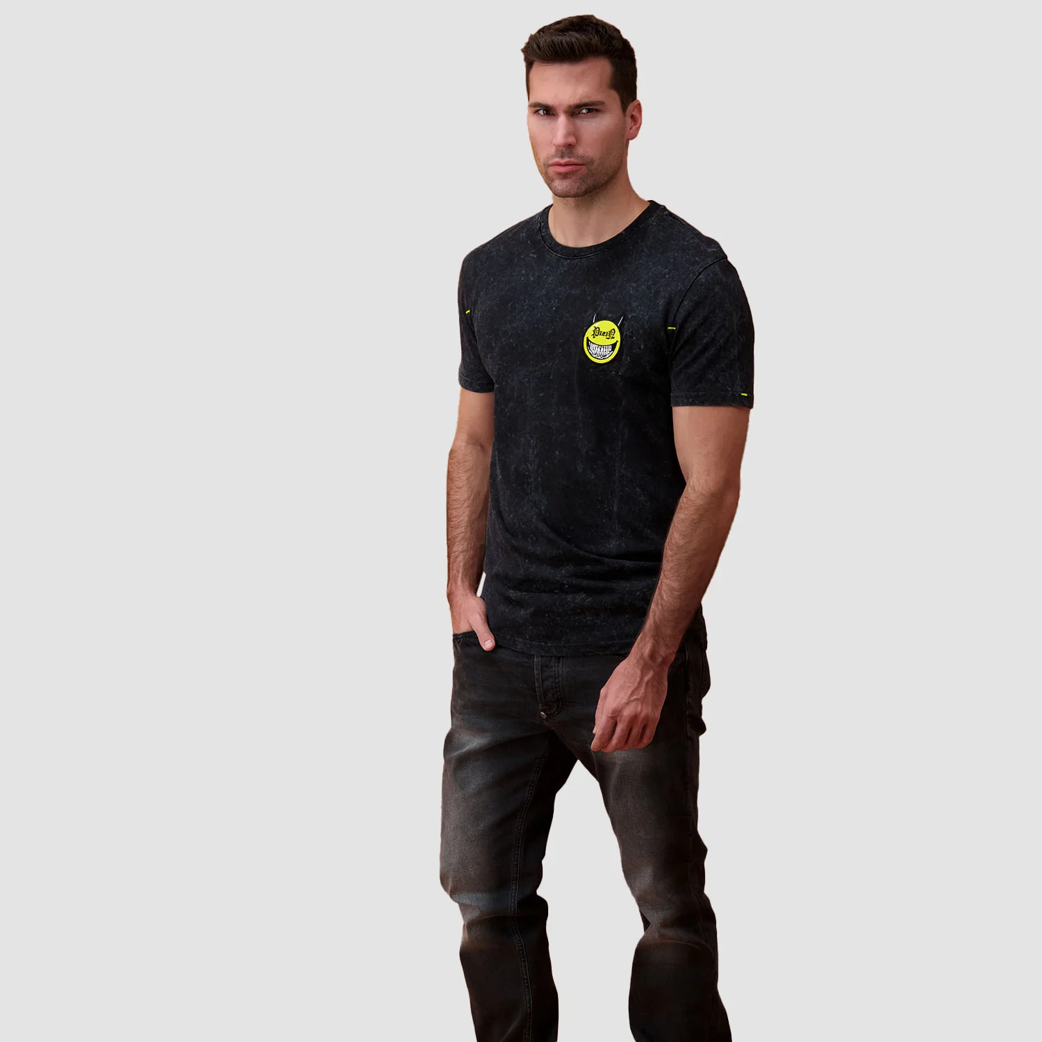 Philipp Plein Black Round Neck SS Evil Smile T-Shirt - Image 4