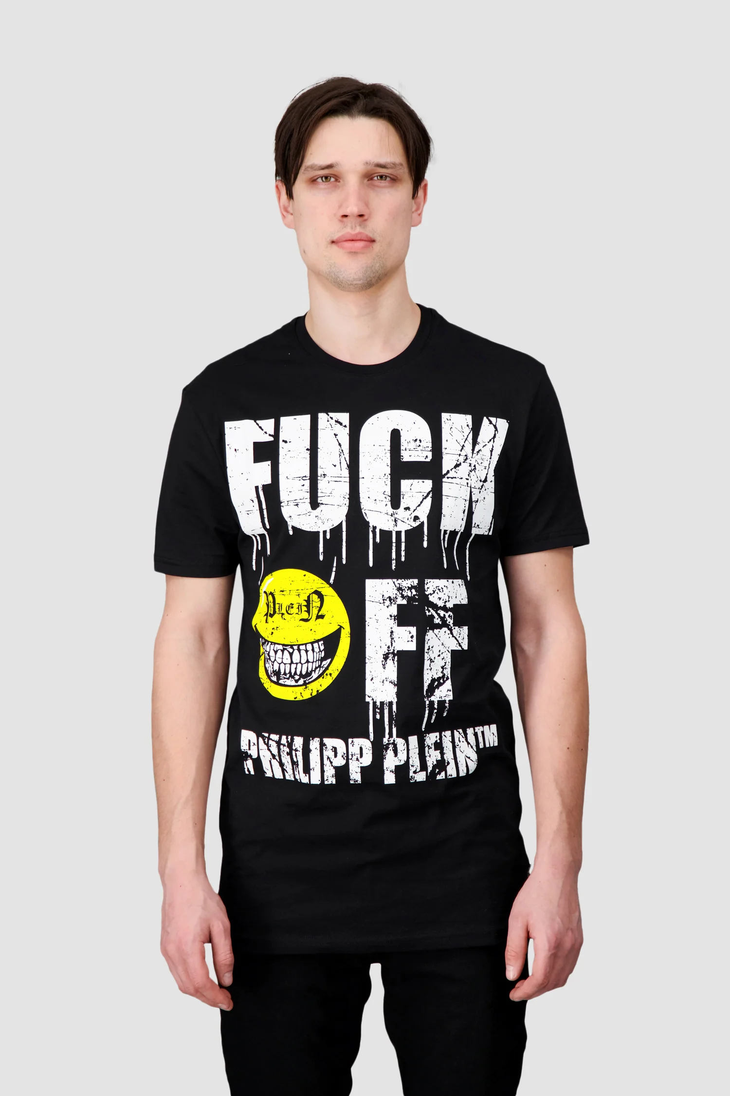 Philipp Plein Black Round Neck SS Evil Smile T-Shirt - Image 3