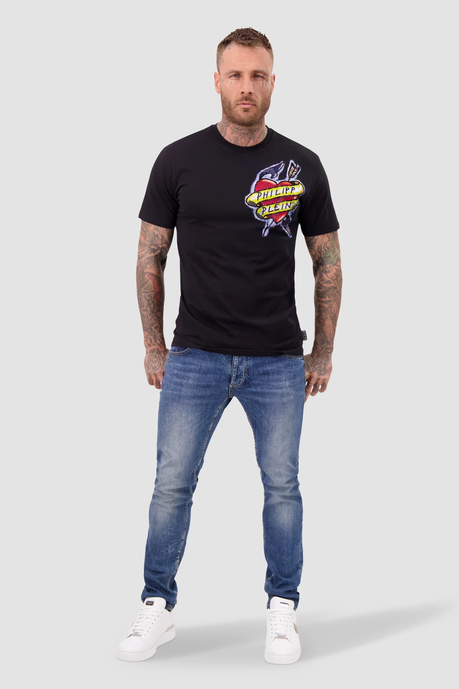 Philipp Plein Black Round Neck SS Hawaii T-Shirt - Image 3