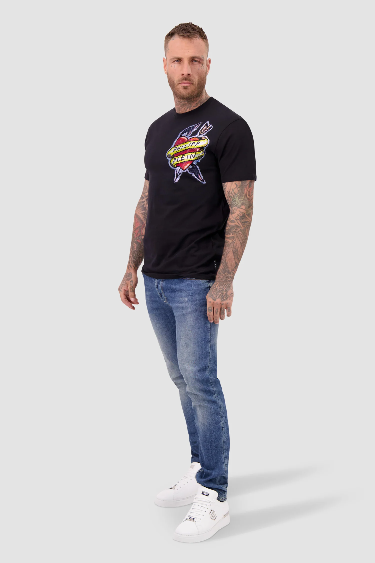 Philipp Plein Black Round Neck SS Hawaii T-Shirt - Image 4