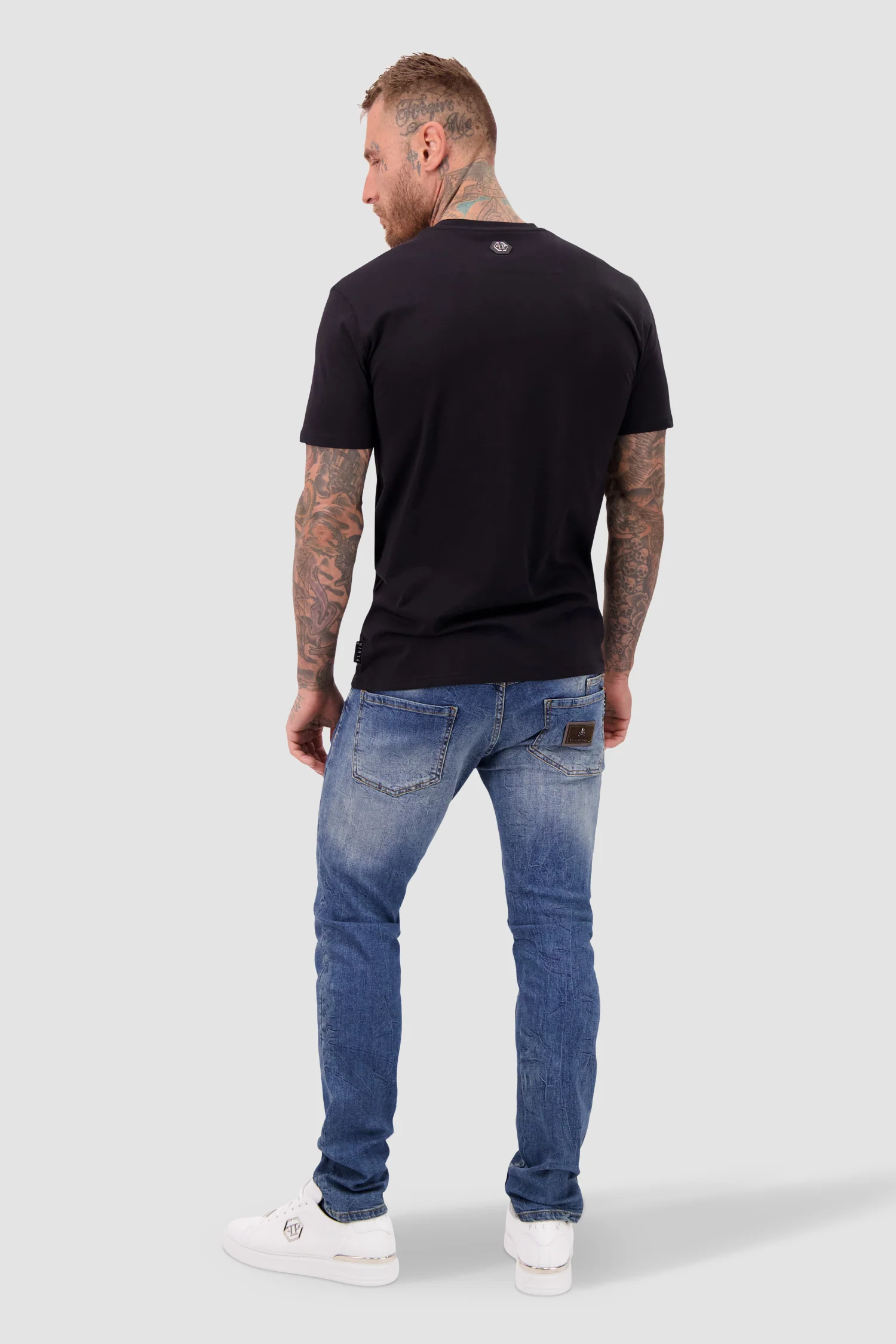 Philipp Plein Black Round Neck SS Hawaii T-Shirt - Image 5