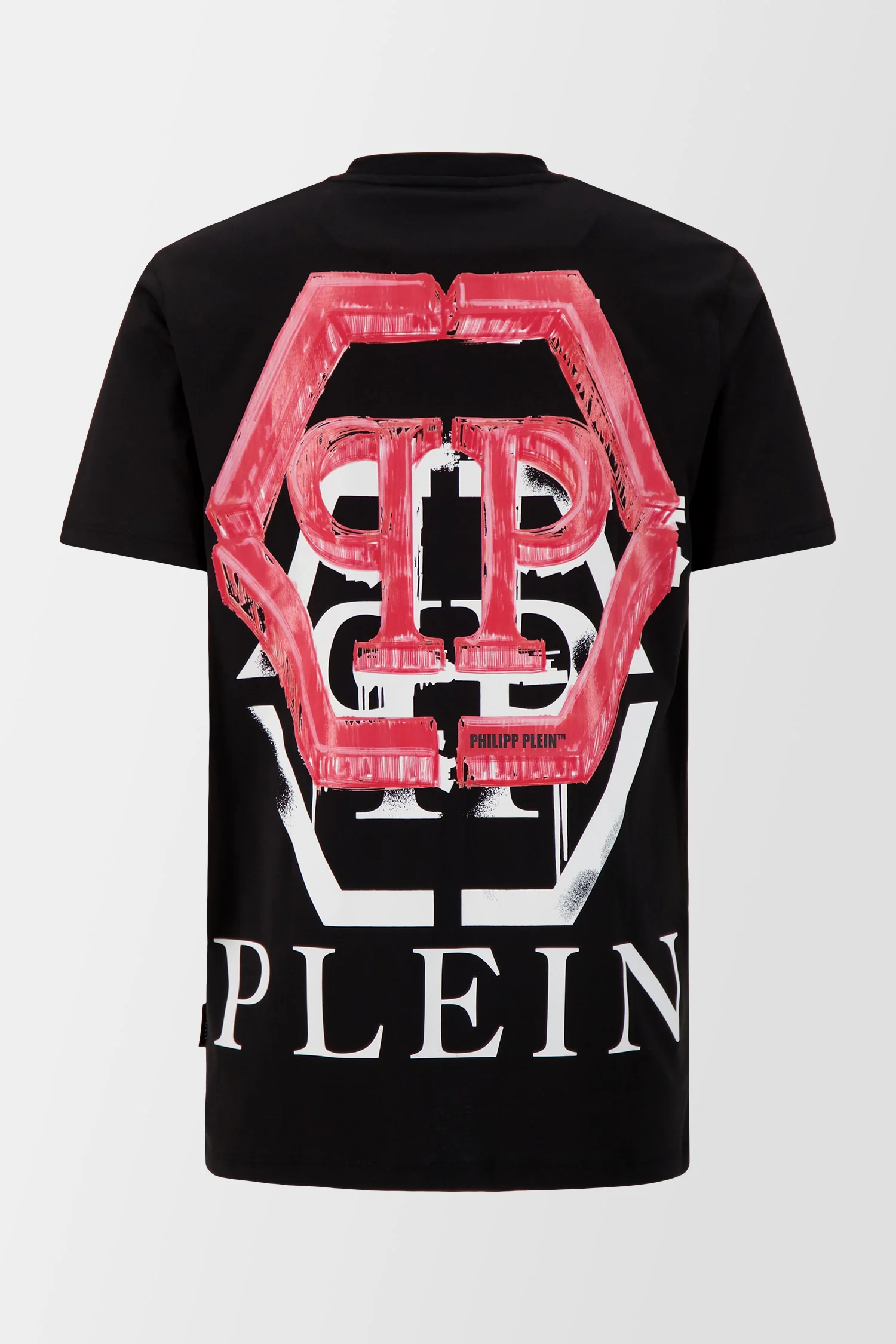 Philipp Plein Black Round Neck SS Hexagon T-Shirt - Image 2