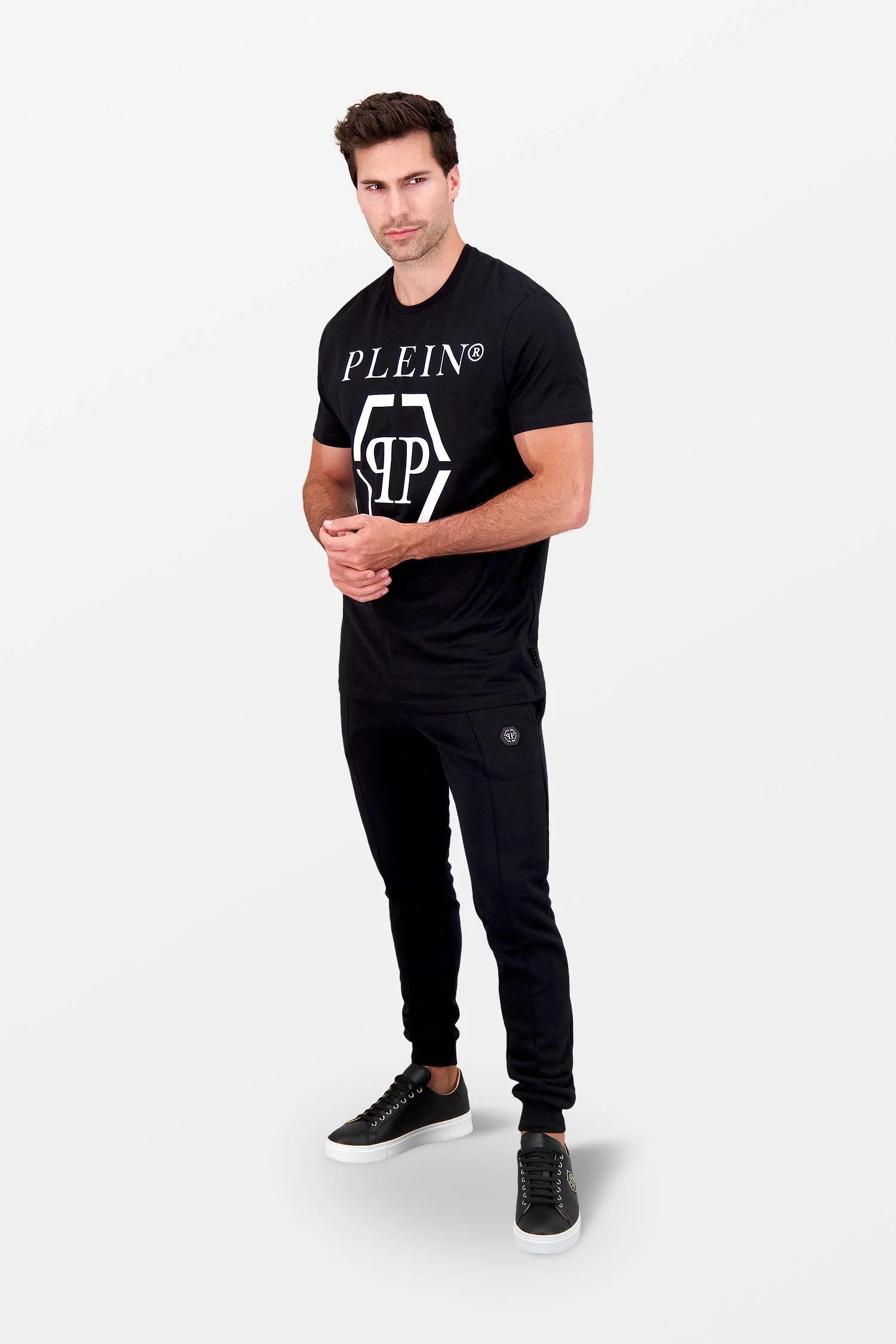 Philipp Plein Black Round Neck SS Hexagon T-Shirt - Image 7