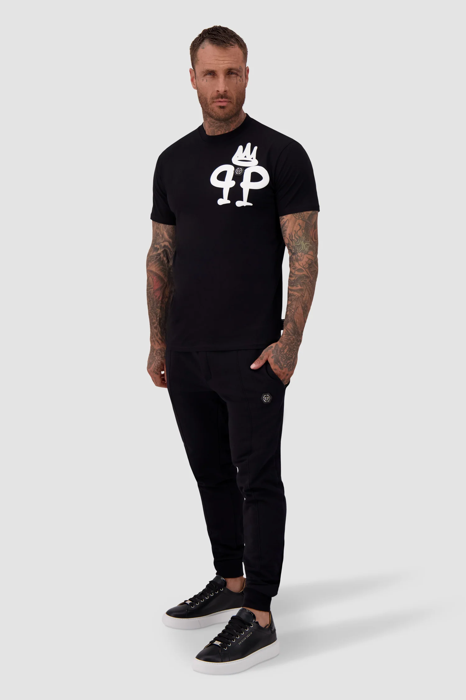 Philipp Plein Black Round Neck SS Iconic Plein T-Shirt - Image 3
