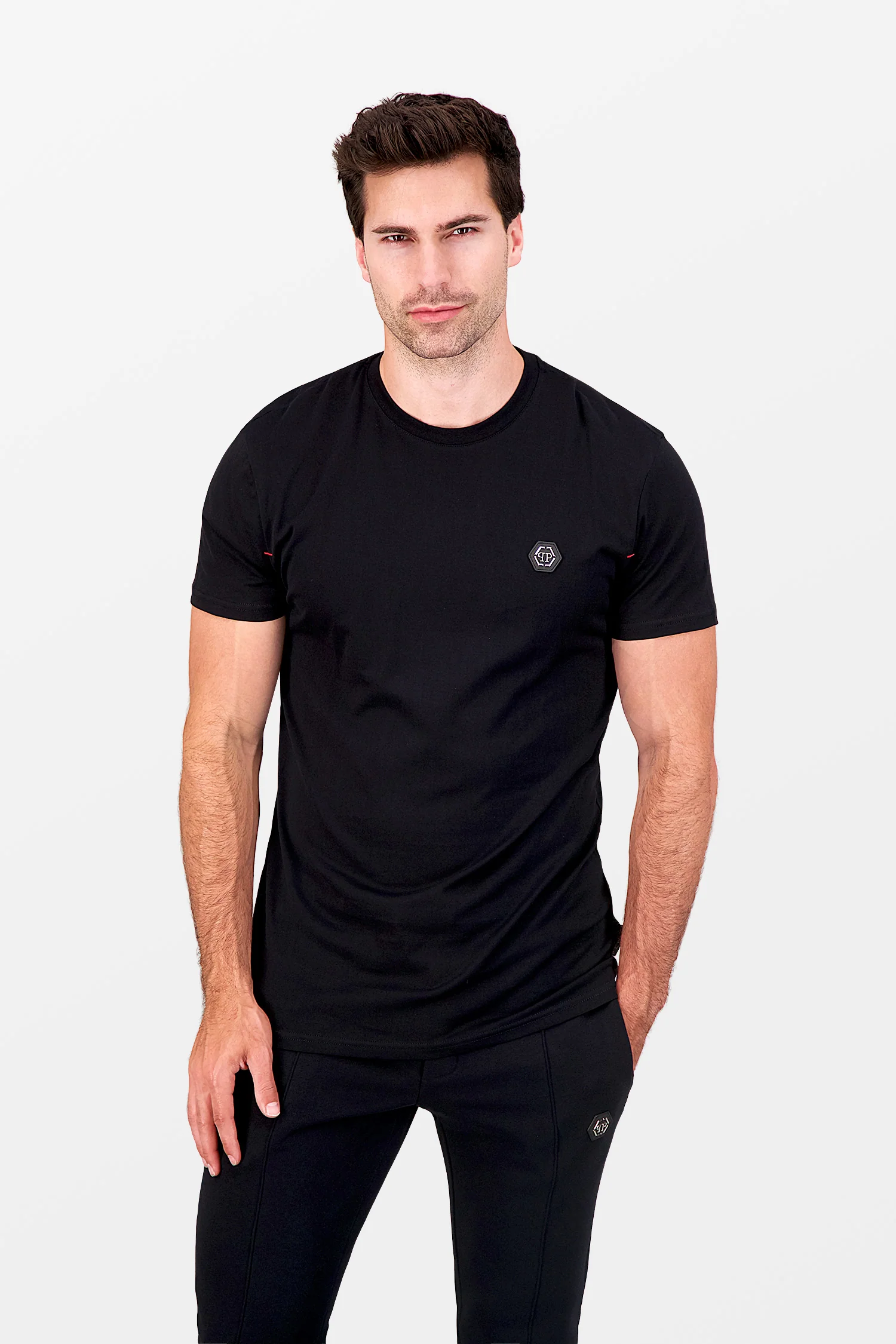 Philipp Plein Black Round Neck SS Istitutional T-Shirt - Image 2