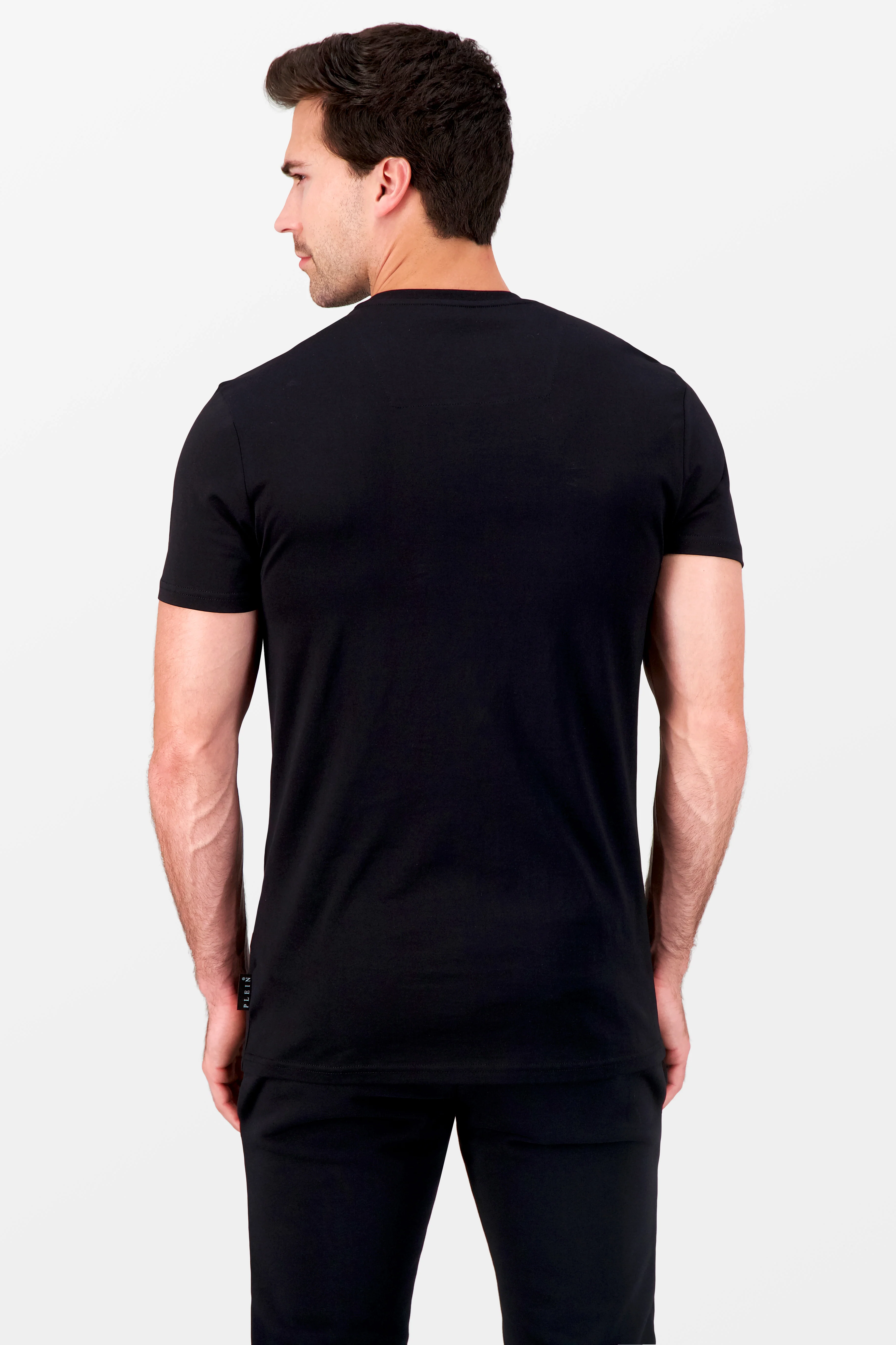 Philipp Plein Black Round Neck SS Istitutional T-Shirt - Image 4