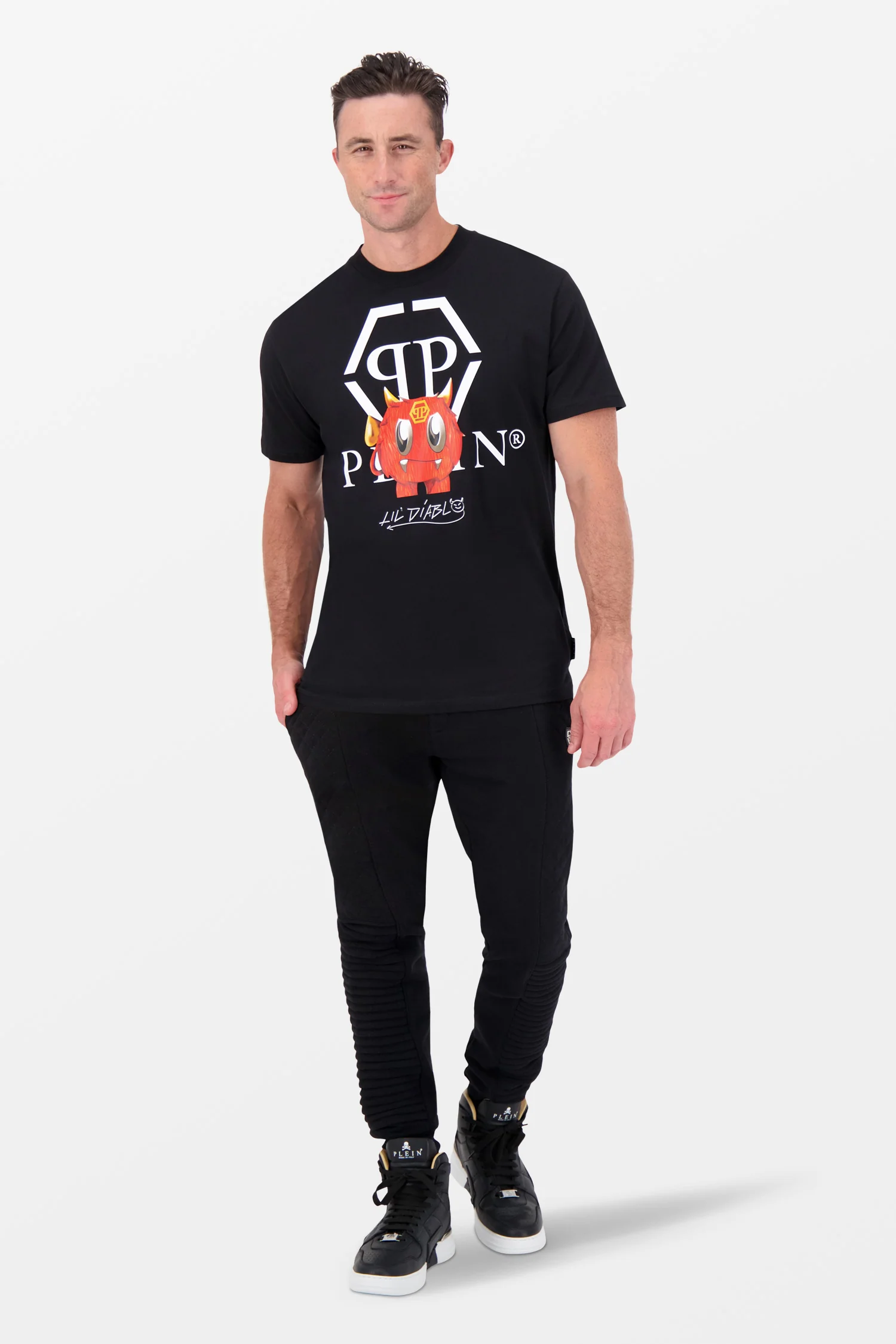 Philipp Plein Black Round Neck SS Monster T-Shirt - Image 3