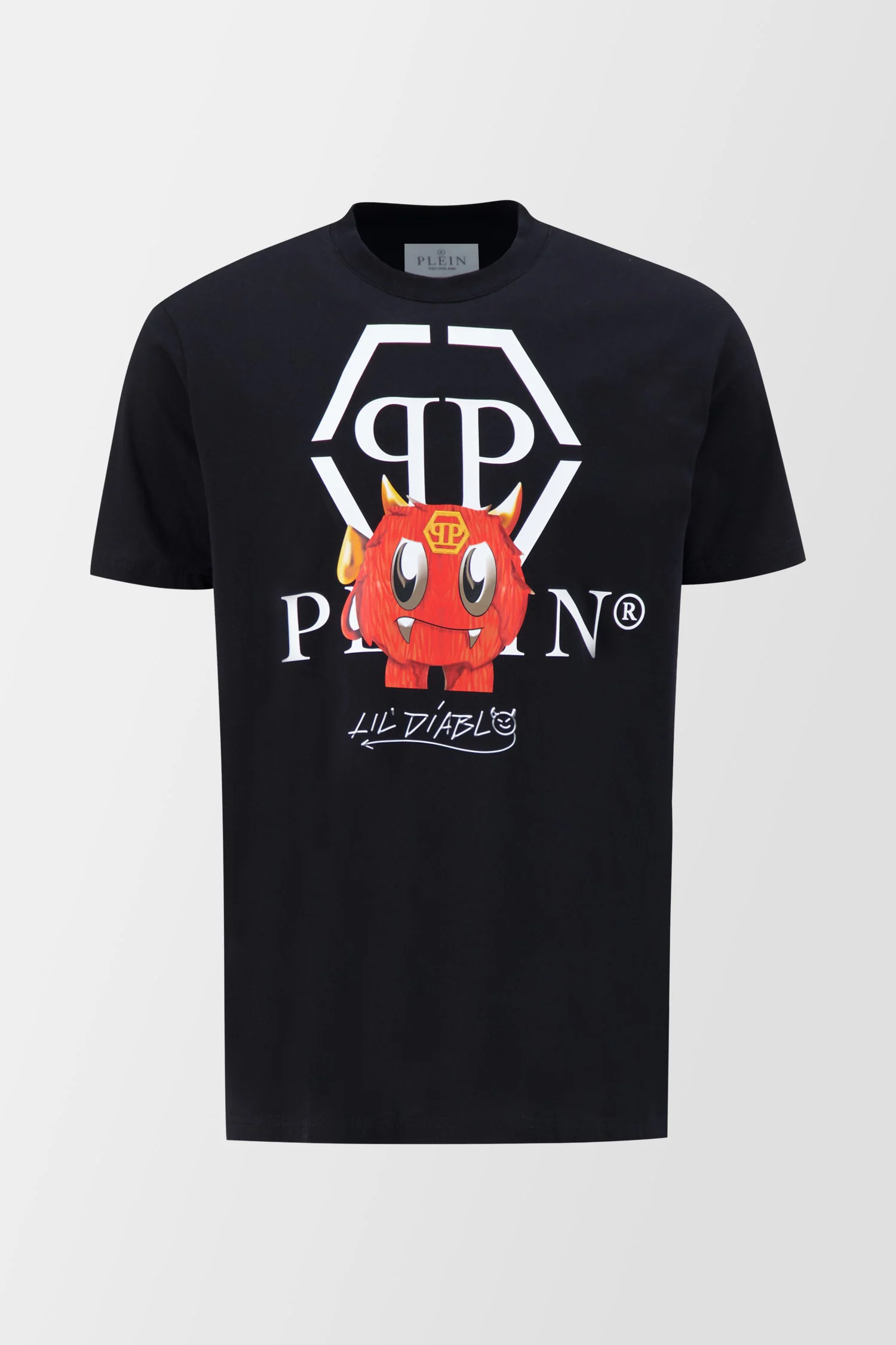 Philipp Plein Black Round Neck SS Monster T-Shirt - Image 6