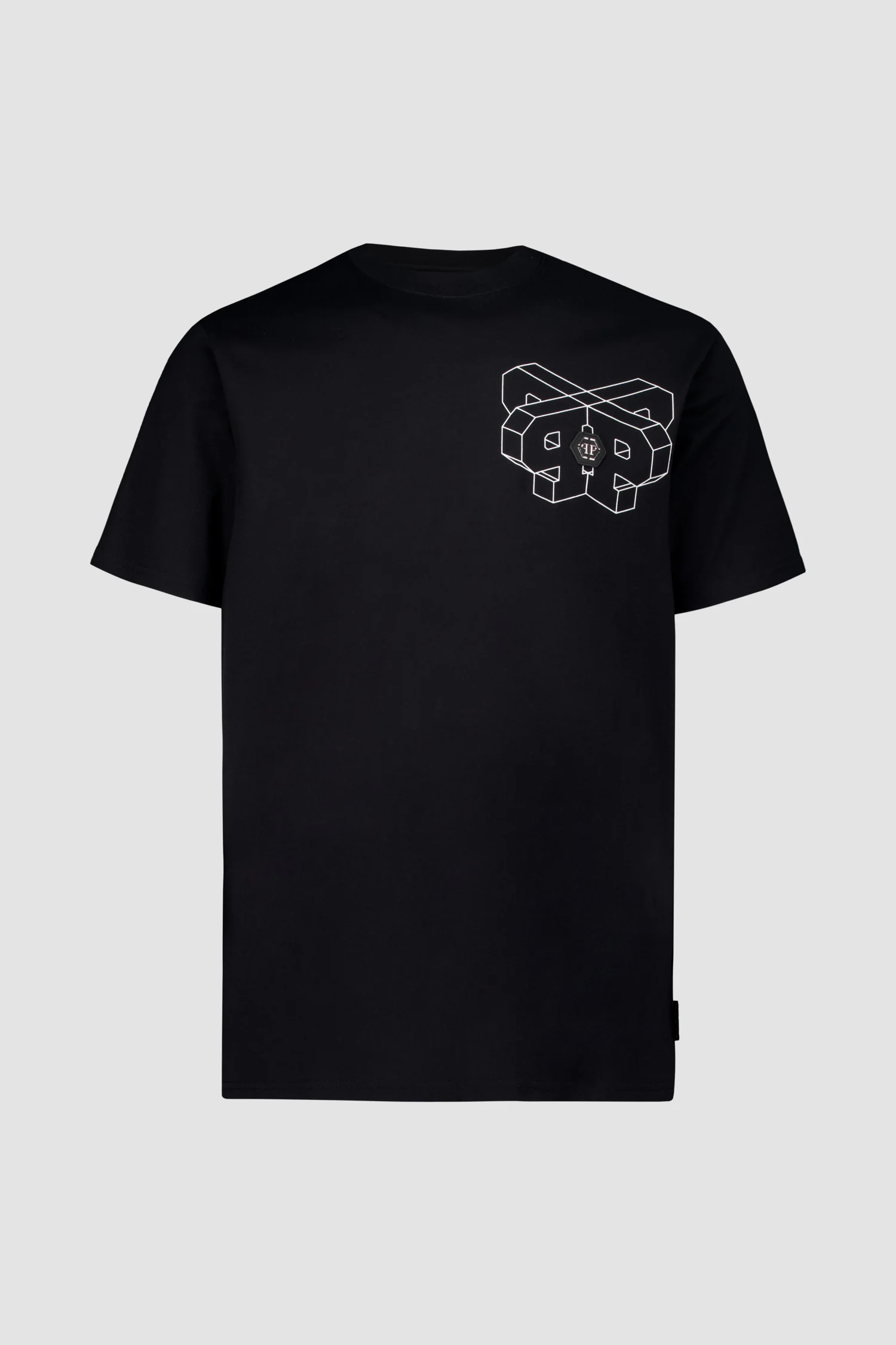 Philipp Plein Black Round Neck SS PAK T-Shirt