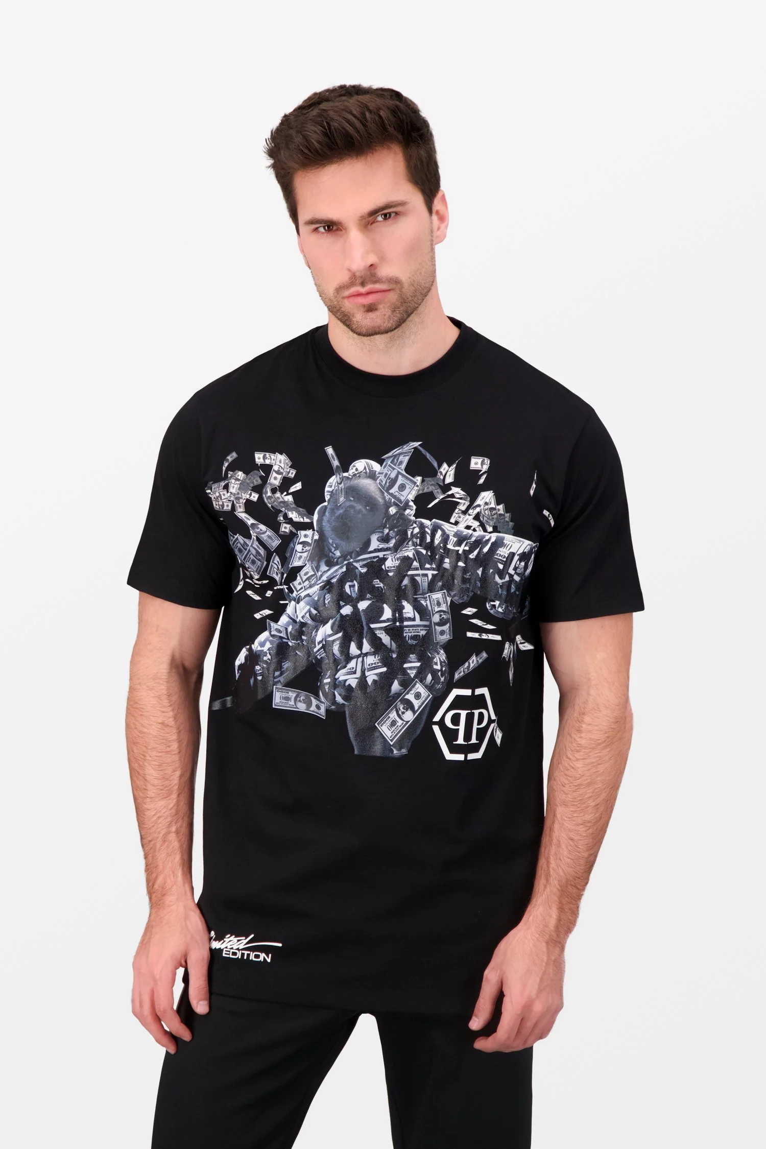 Philipp Plein Black Round Neck SS PP Limited Dollar T-shirt - Image 6