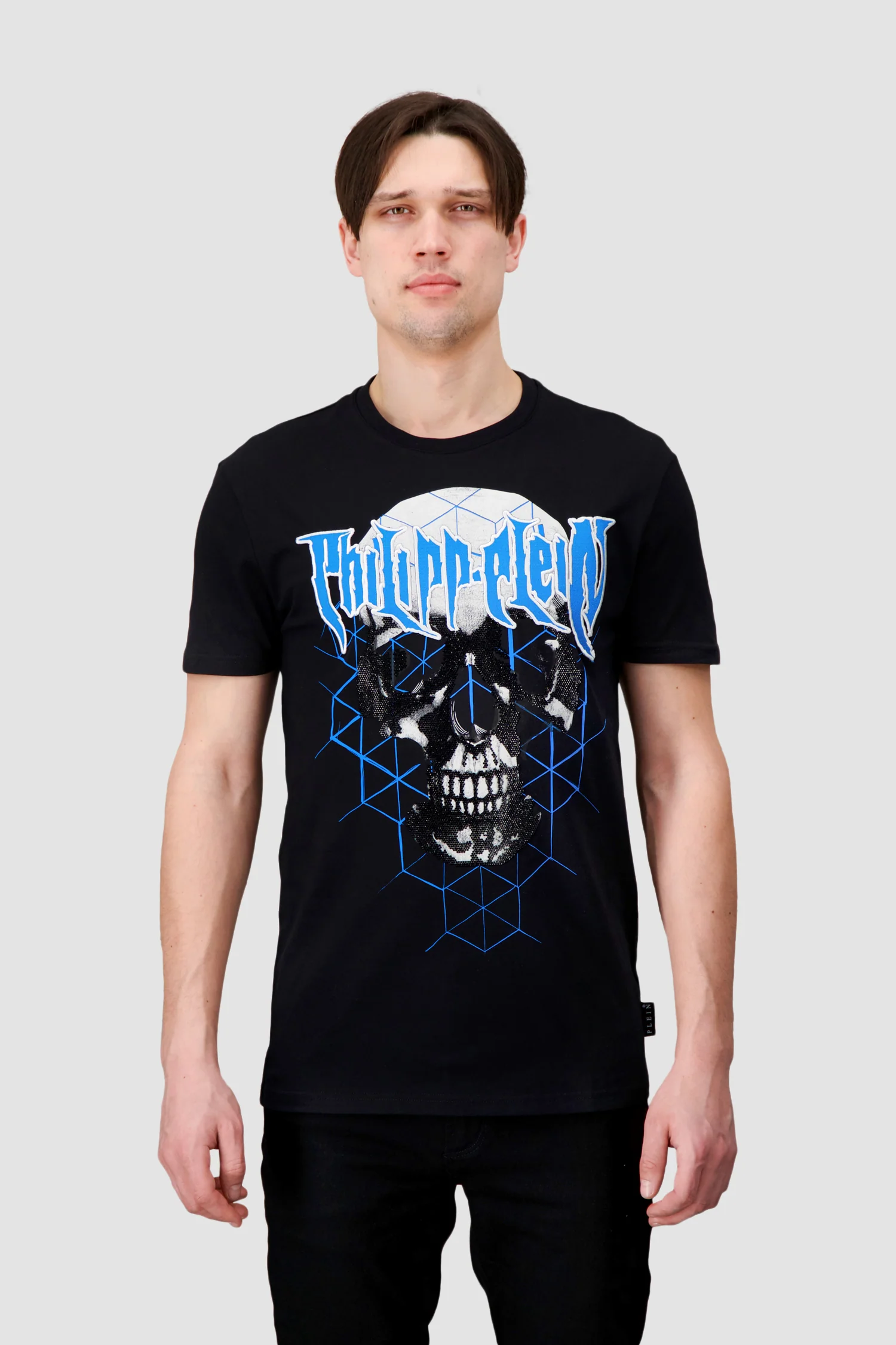 Philipp Plein Black Round Neck SS Skull Crystal T-Shirt - Image 2
