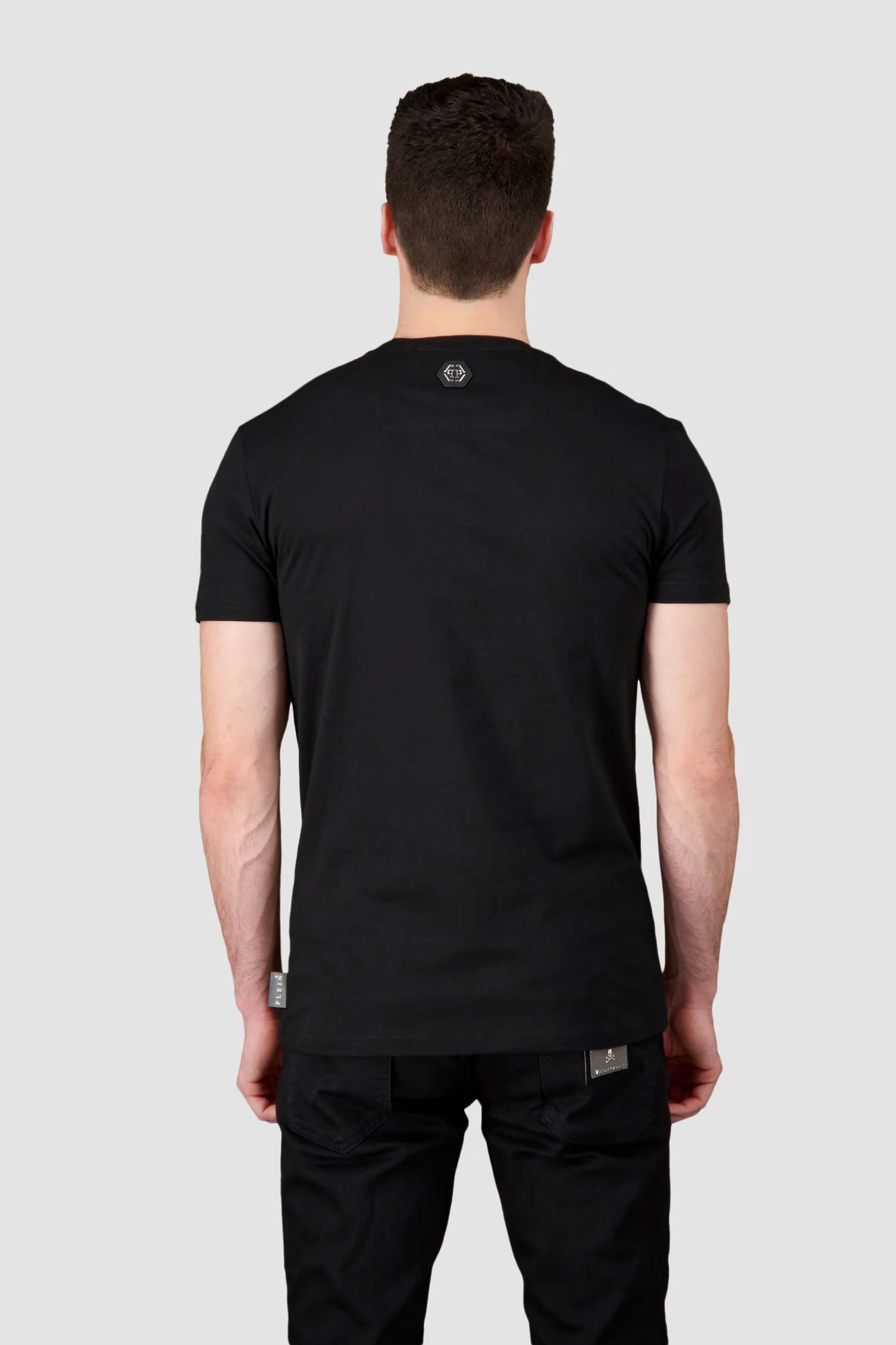Philipp Plein Black Round Neck SS Skull Rhinestone T-Shirt - Image 5