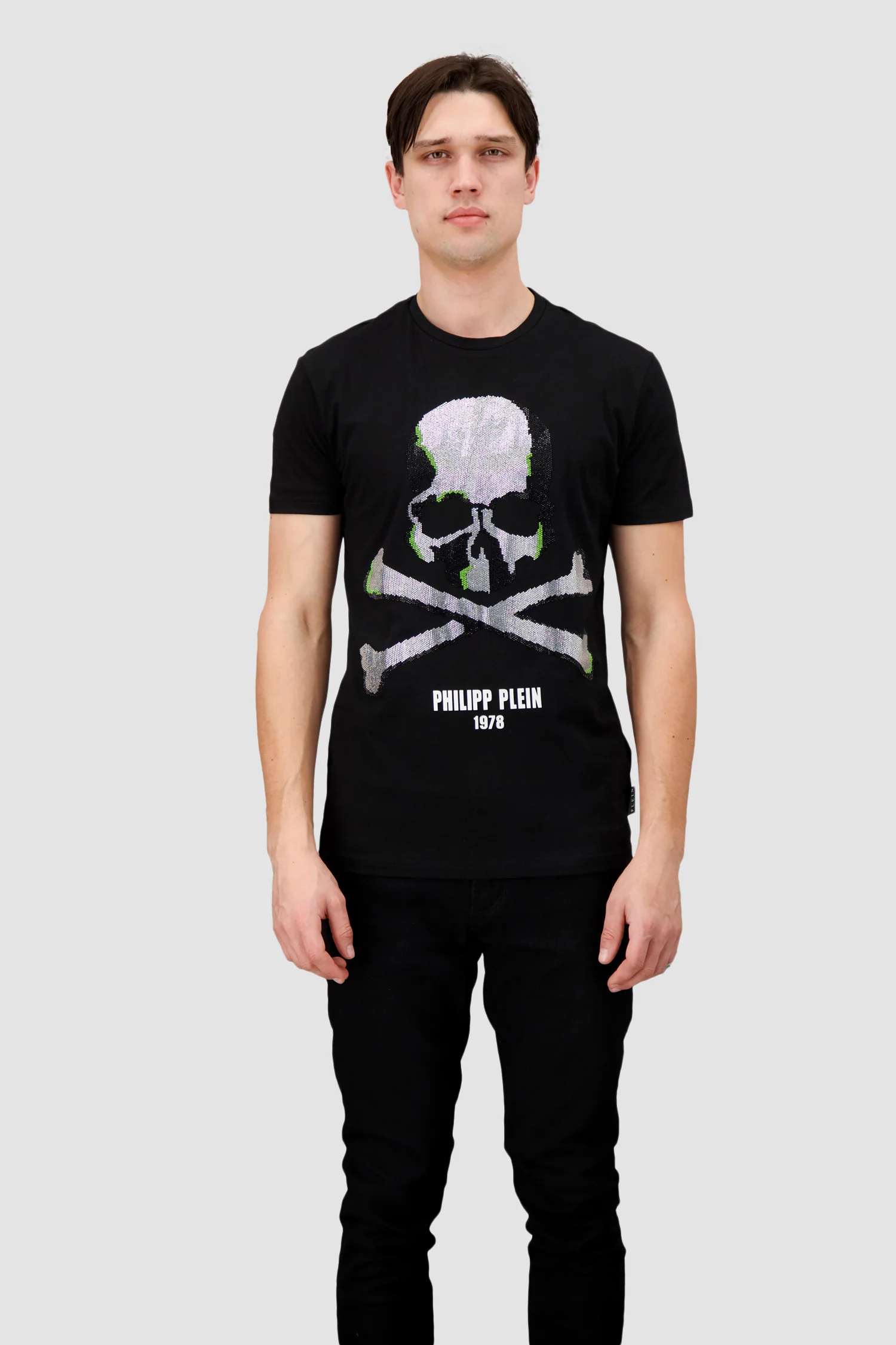 Philipp Plein Black Round Neck SS Skull Strass T-Shirt - Image 3
