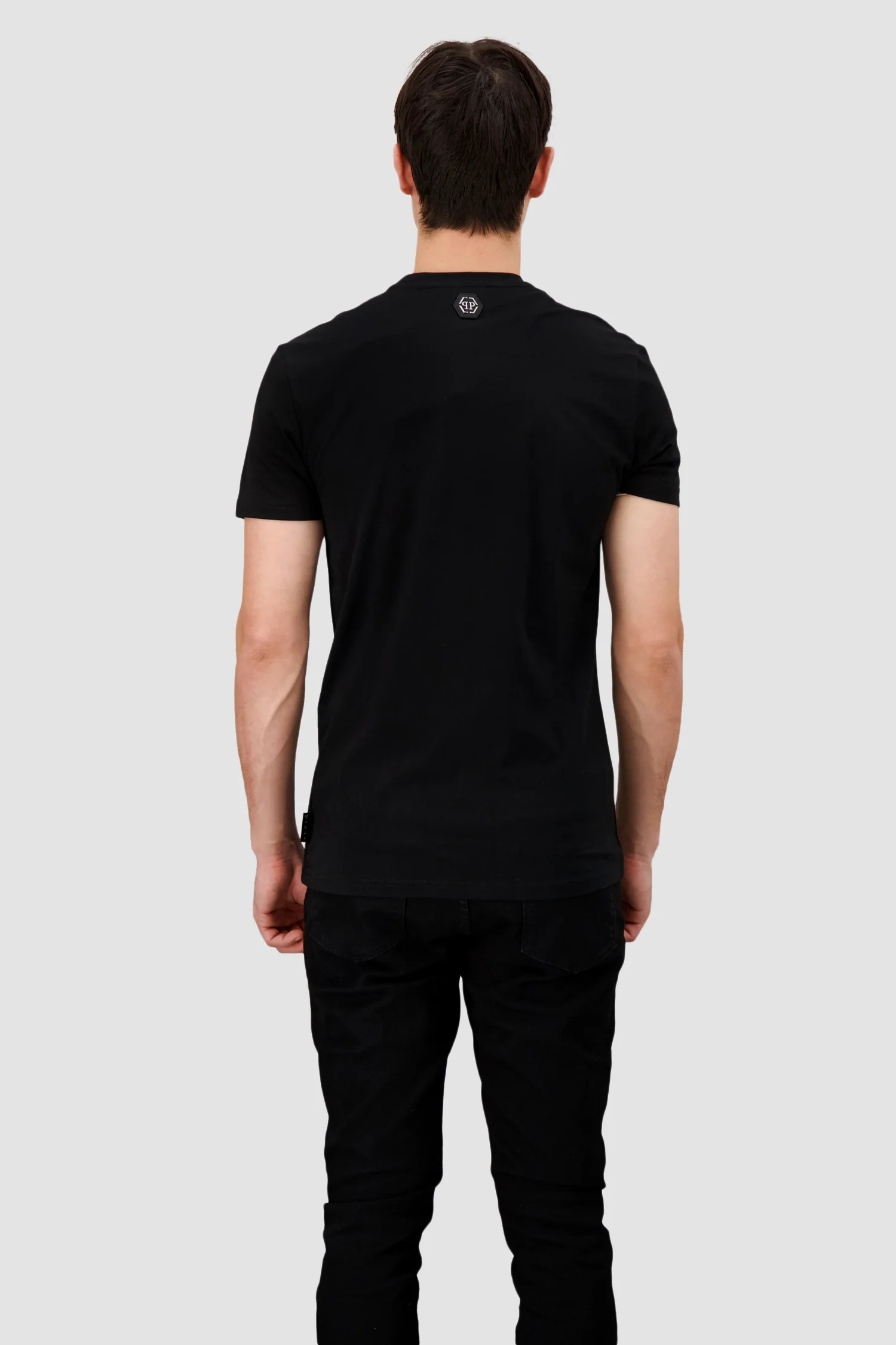 Philipp Plein Black Round Neck SS Skull Strass T-Shirt - Image 4