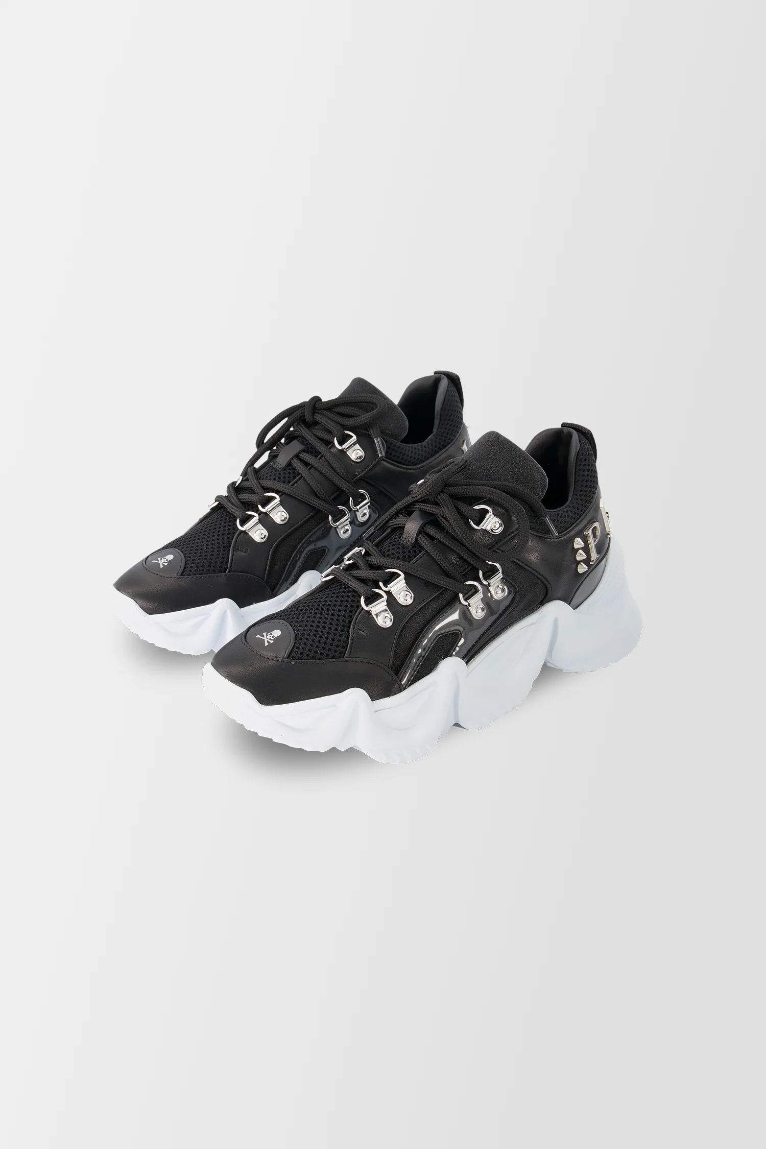 Philipp Plein Black Runner Statement Sneakers - Image 2