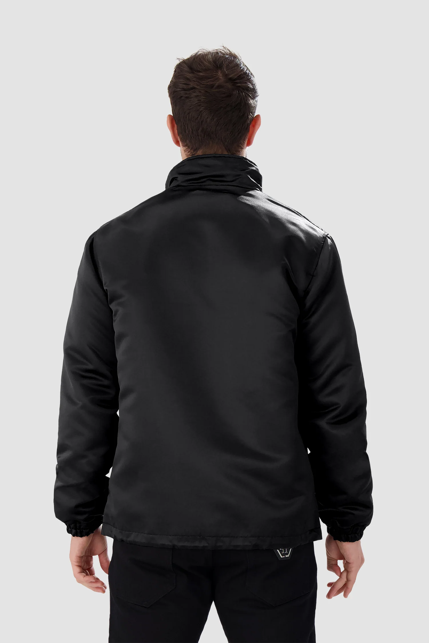 Philipp Plein Black Satin Windbreaker - Image 5