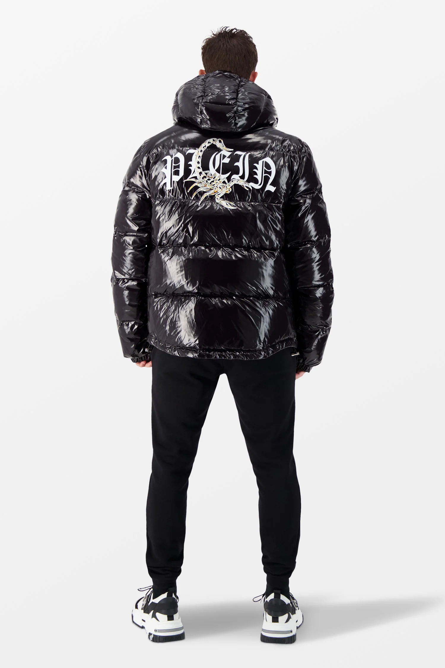 Philipp Plein Black Scorpion Print Down Jacket - Image 4