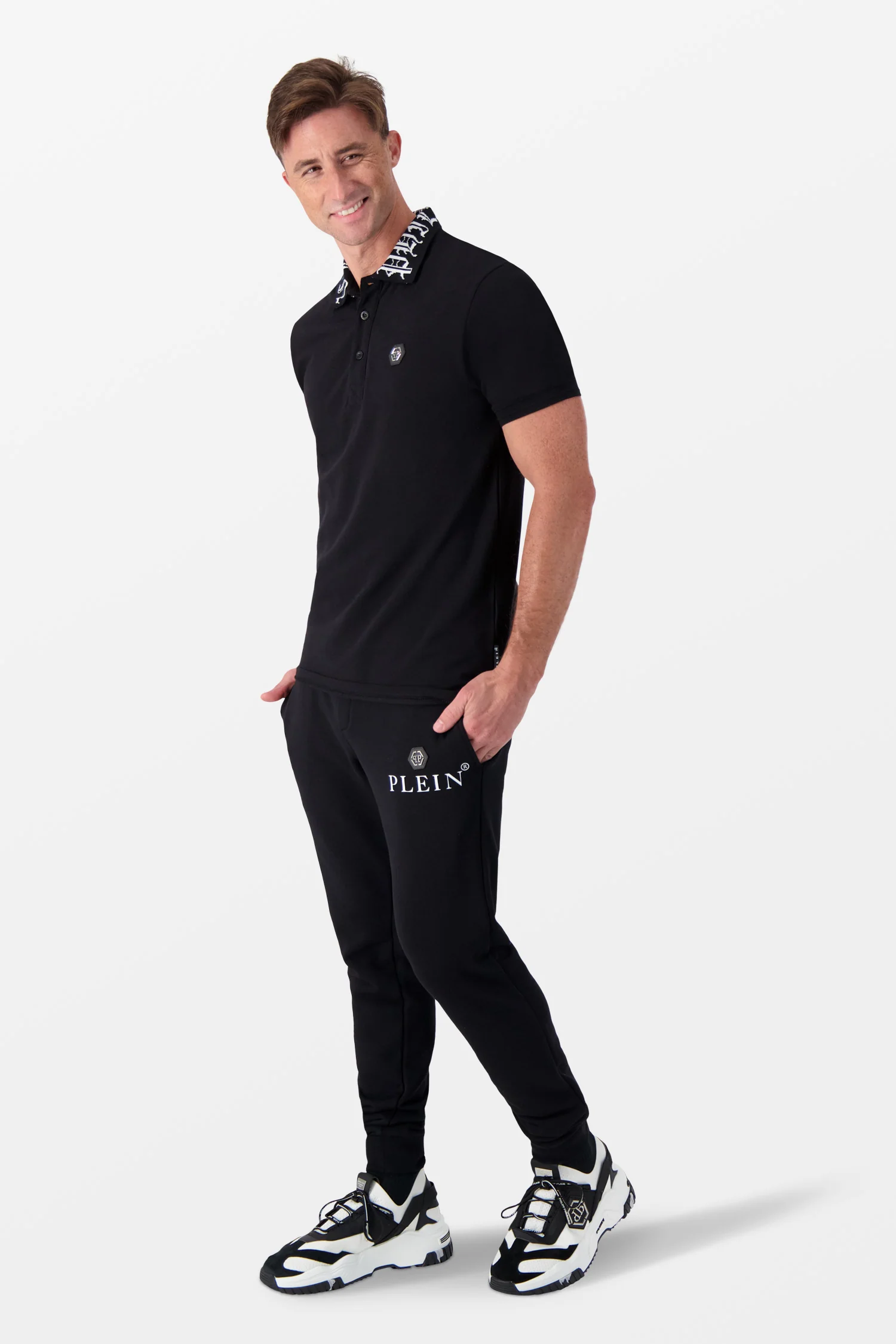 Philipp Plein Black Short-Sleeve Polo - Image 4