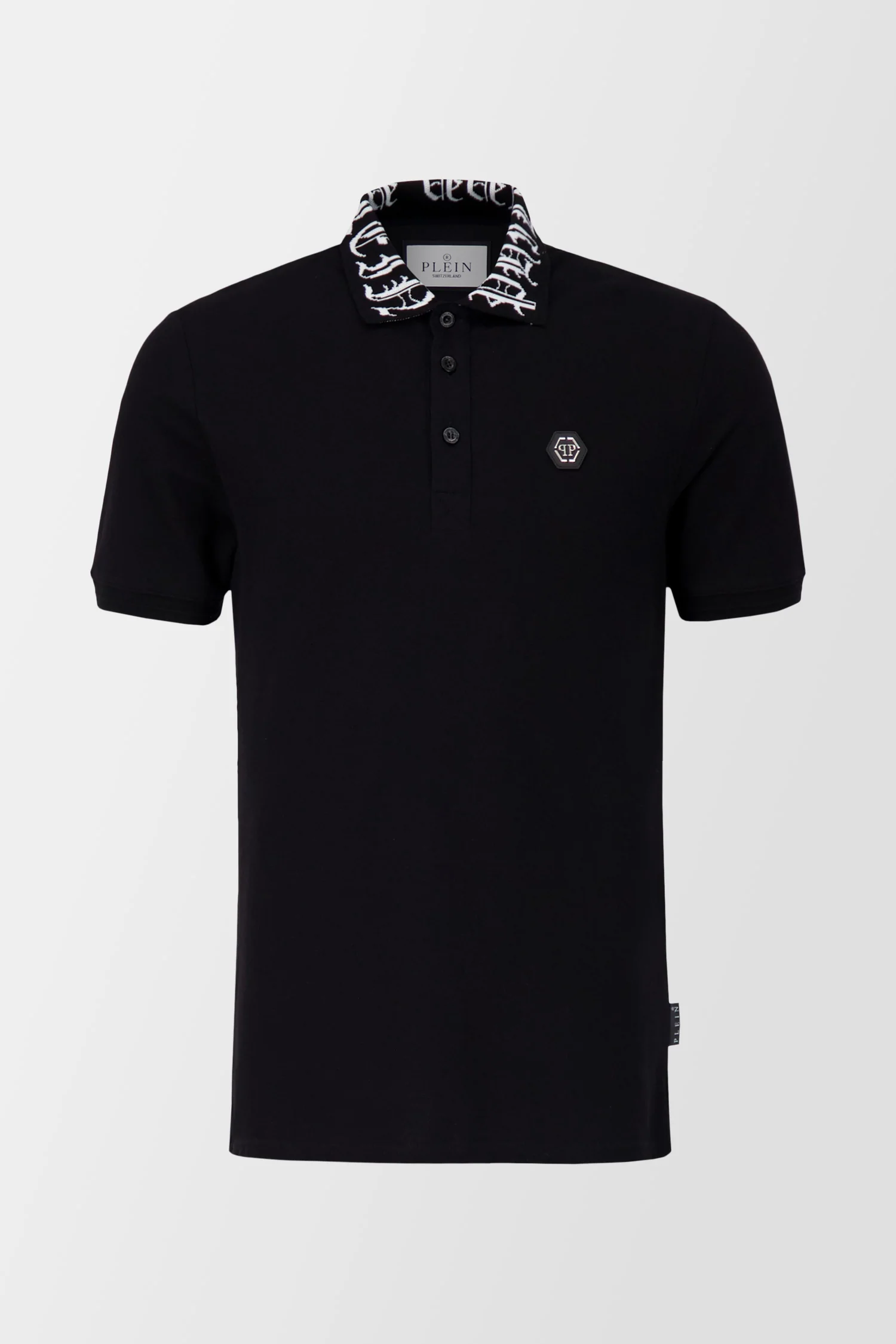 Philipp Plein Black Short-Sleeve Polo - Image 6