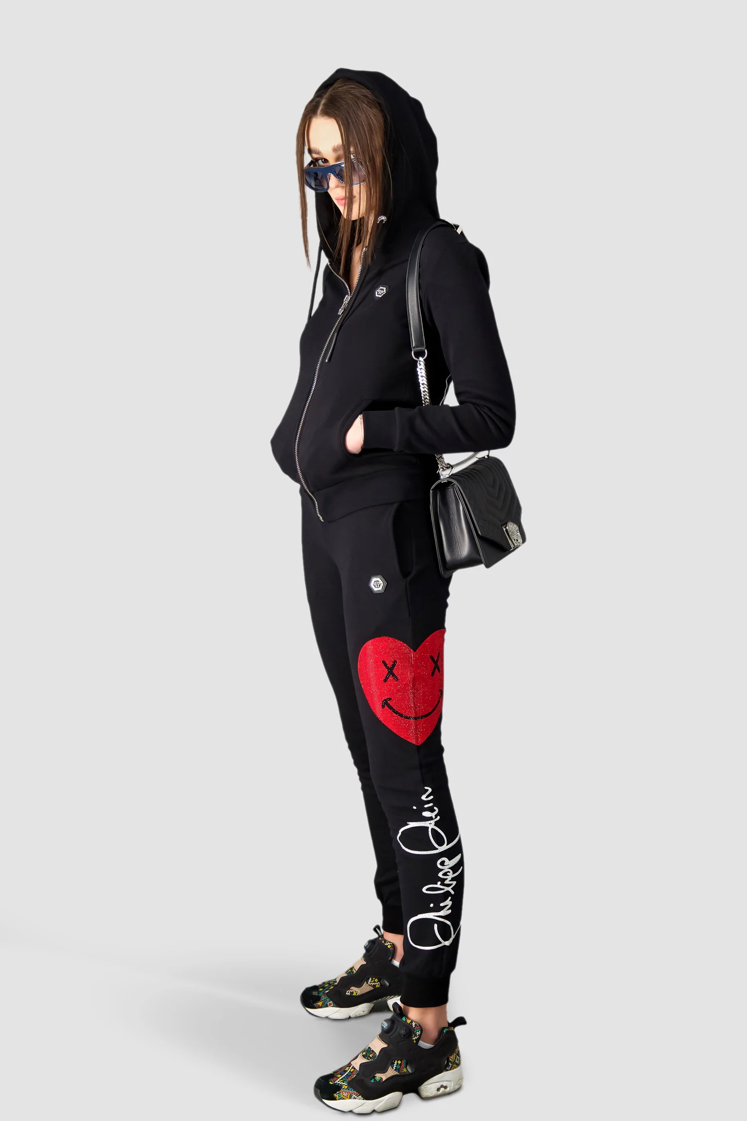Philipp Plein Black Signature Jogging Trousers - Image 5