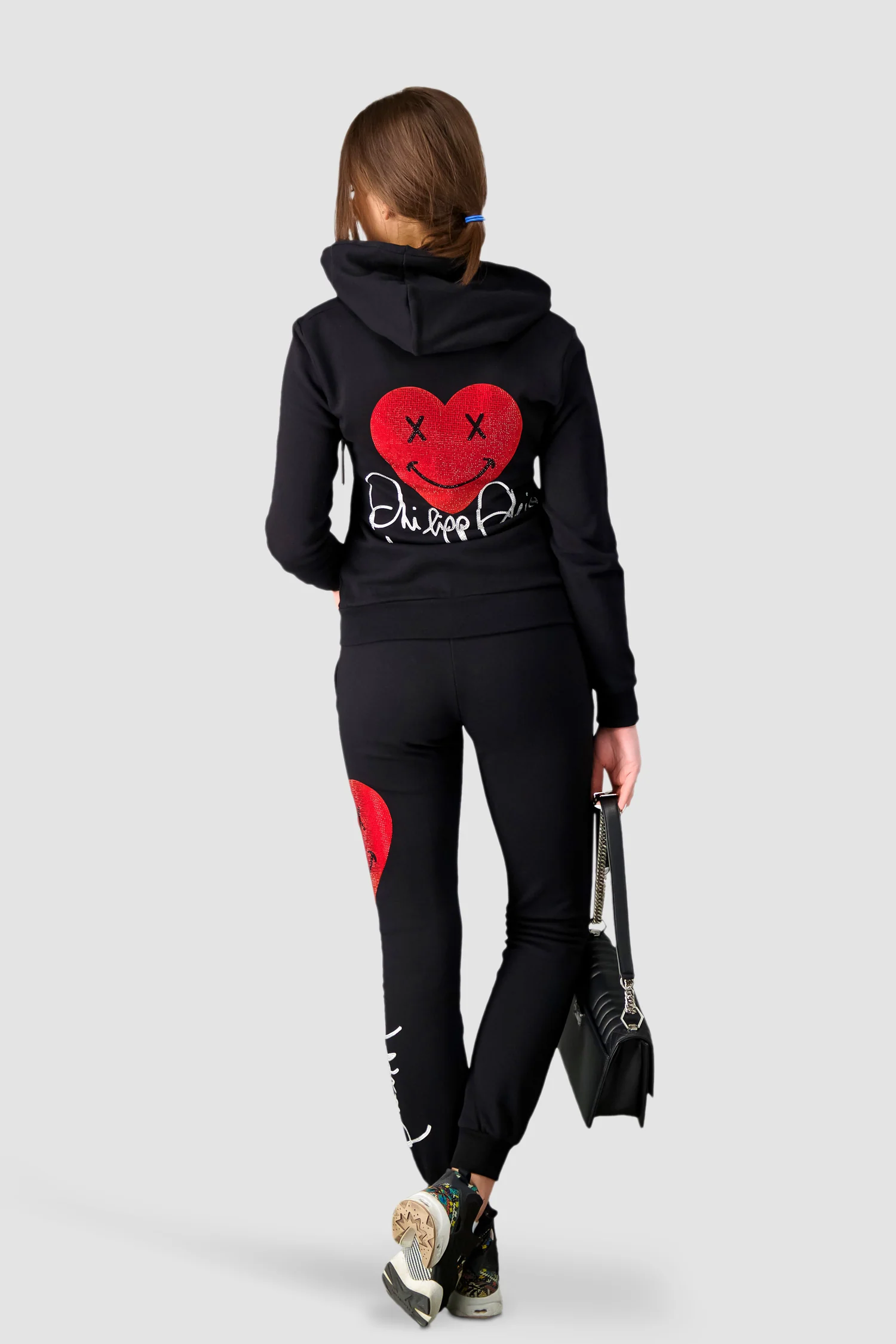 Philipp Plein Black Signature Jogging Trousers - Image 6