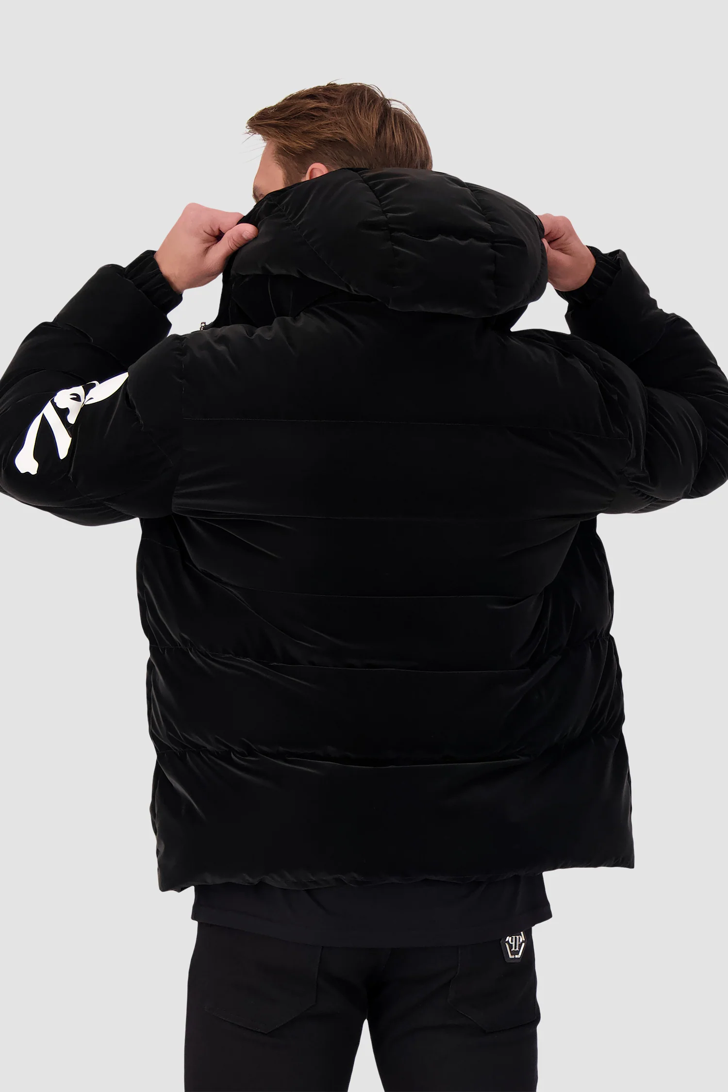 Philipp Plein Black Skull&Bones Padded Jacket - Image 7