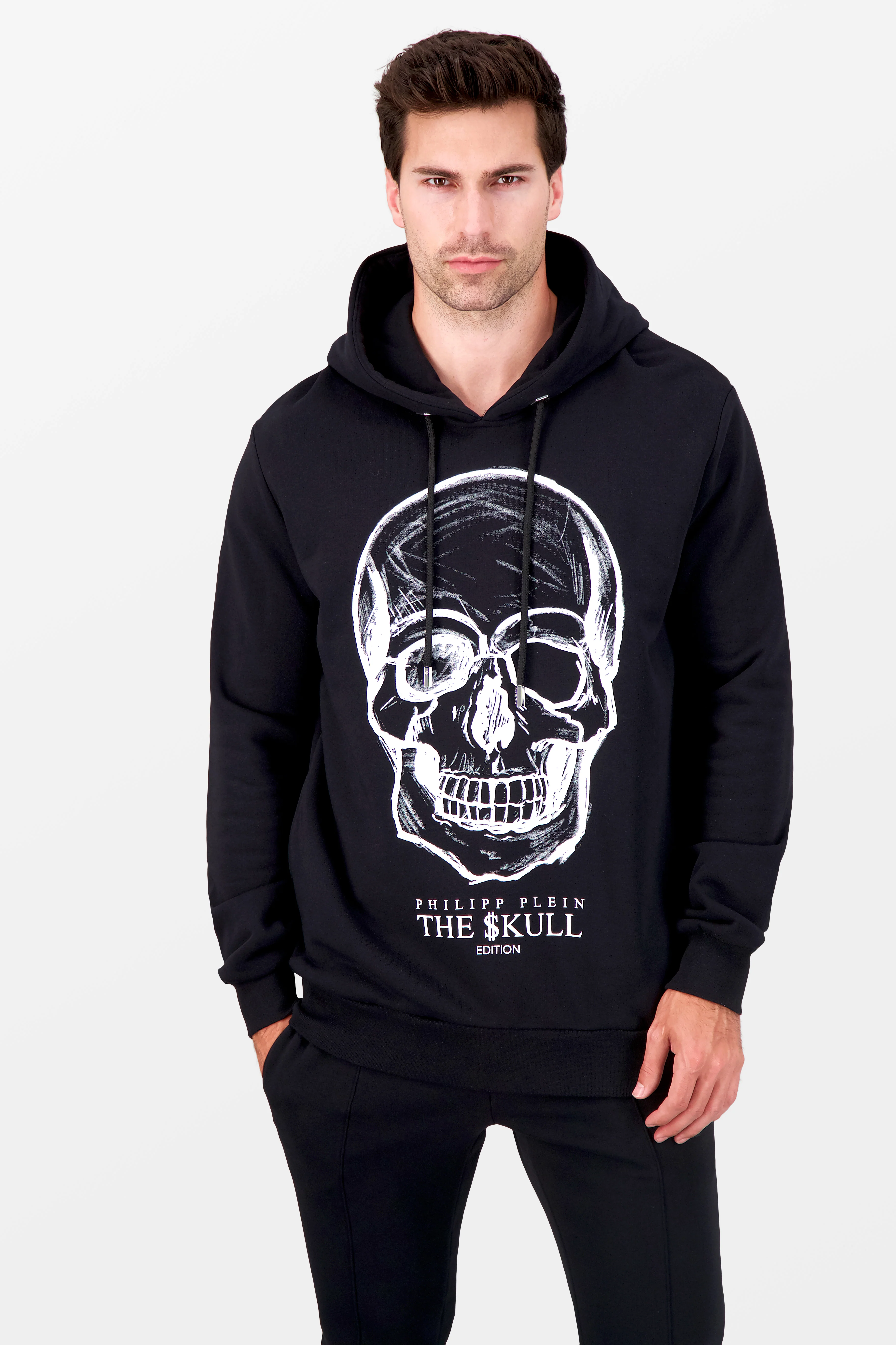 Philipp Plein Black Skull Print Hoodie - Image 2