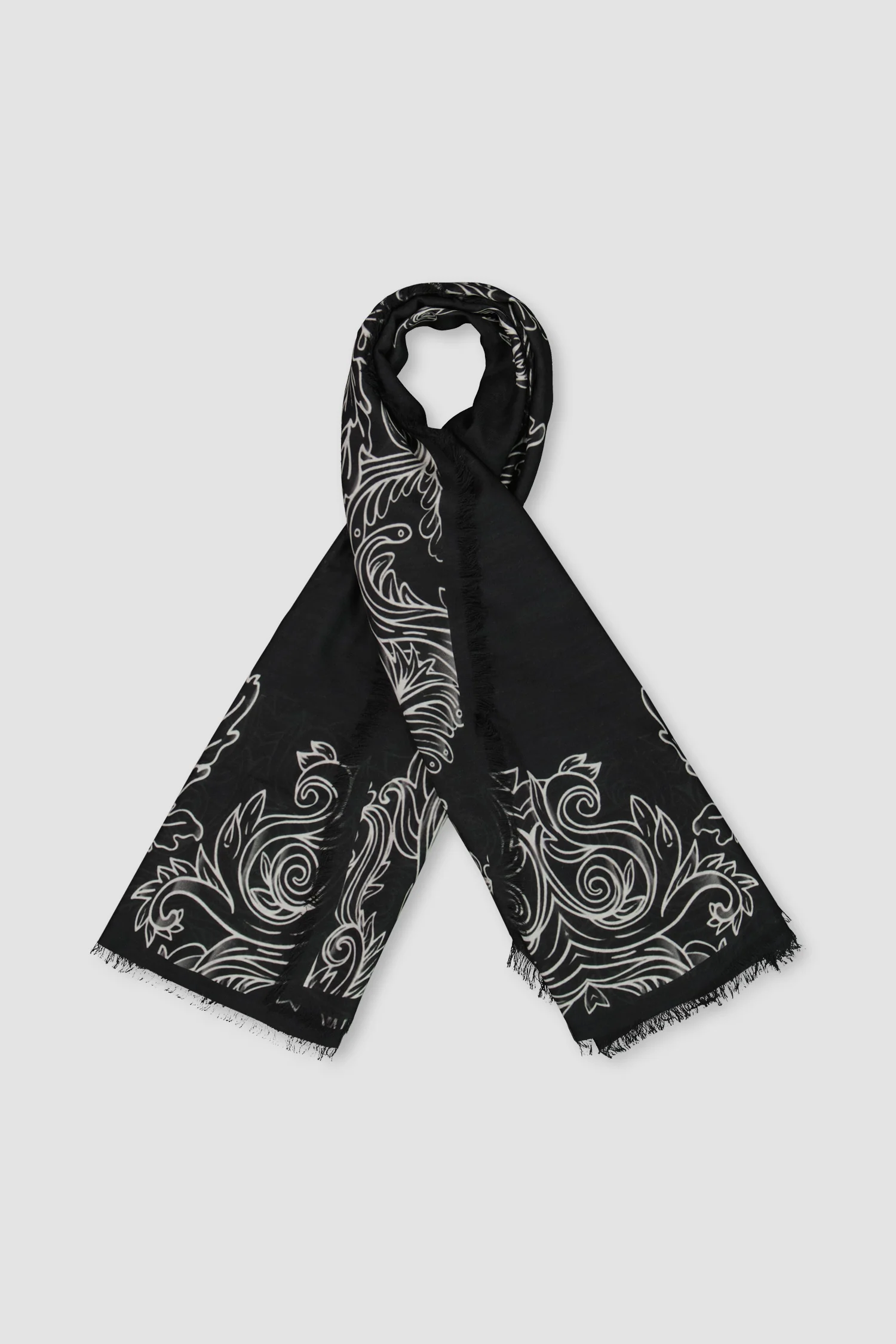 Philipp Plein Black Skull Scarf
