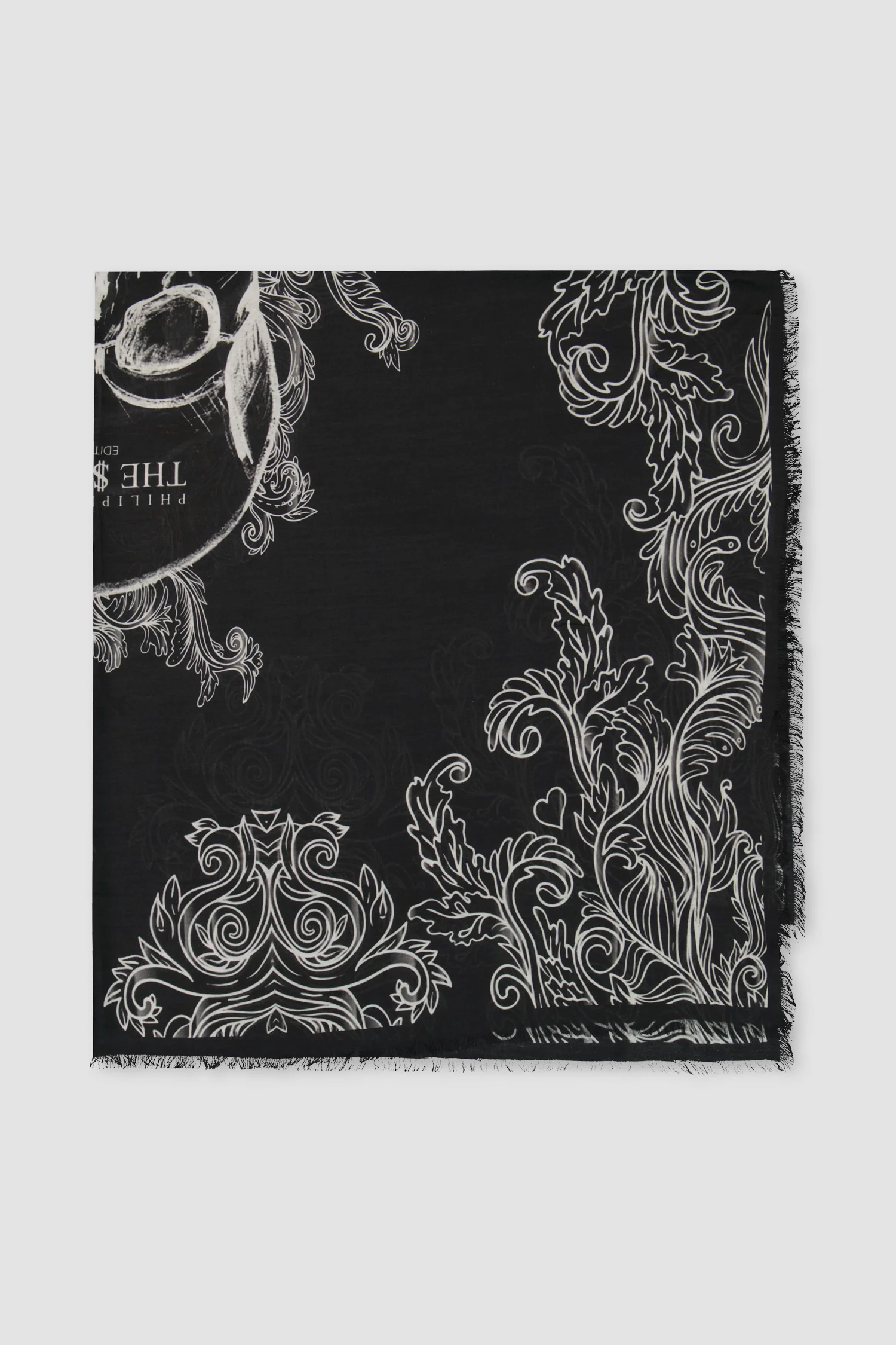 Philipp Plein Black Skull Scarf - Image 2